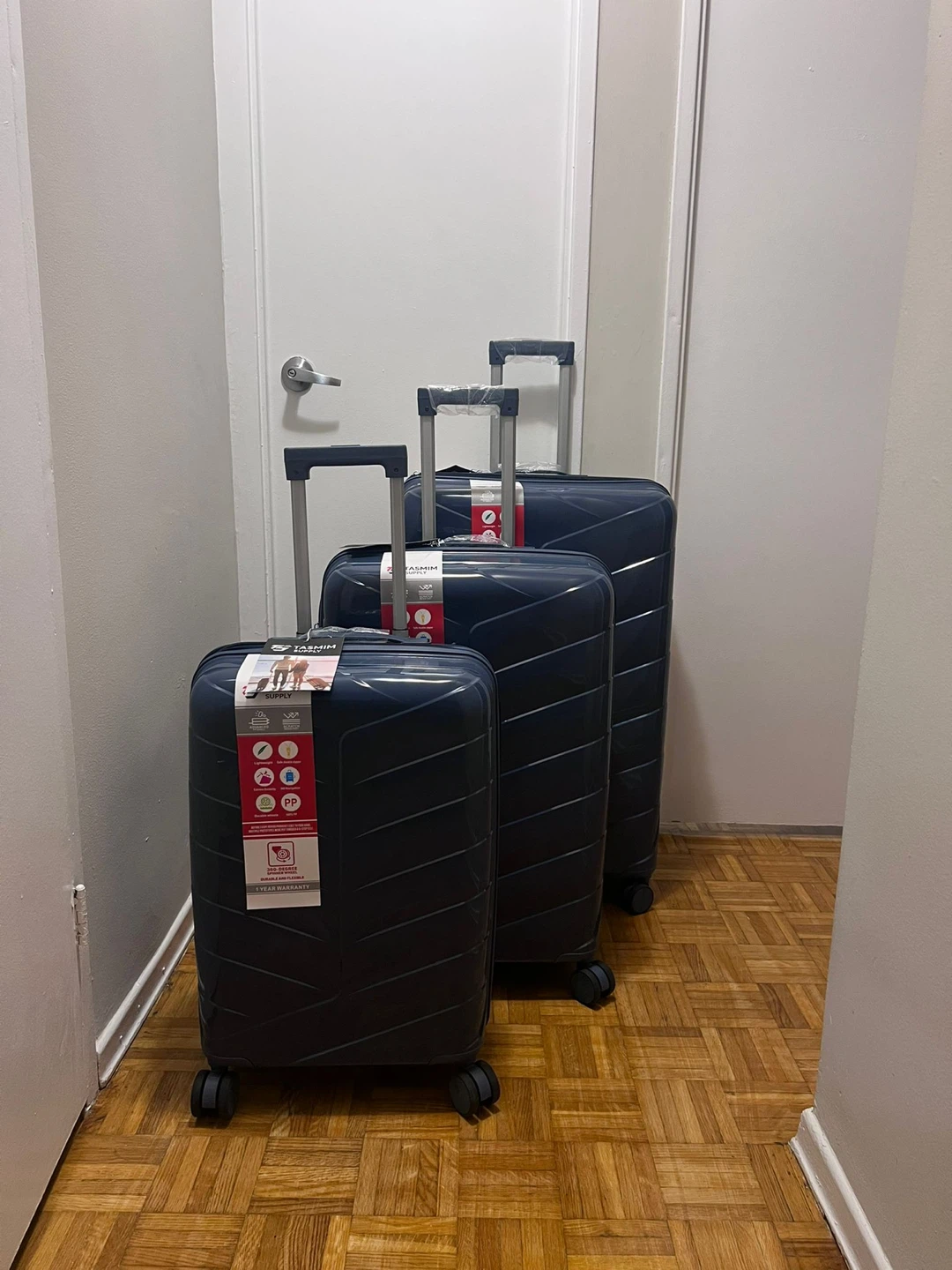 TASIM Luggage Set - 3 Piece Hardside Spinner - Navy - photo 2