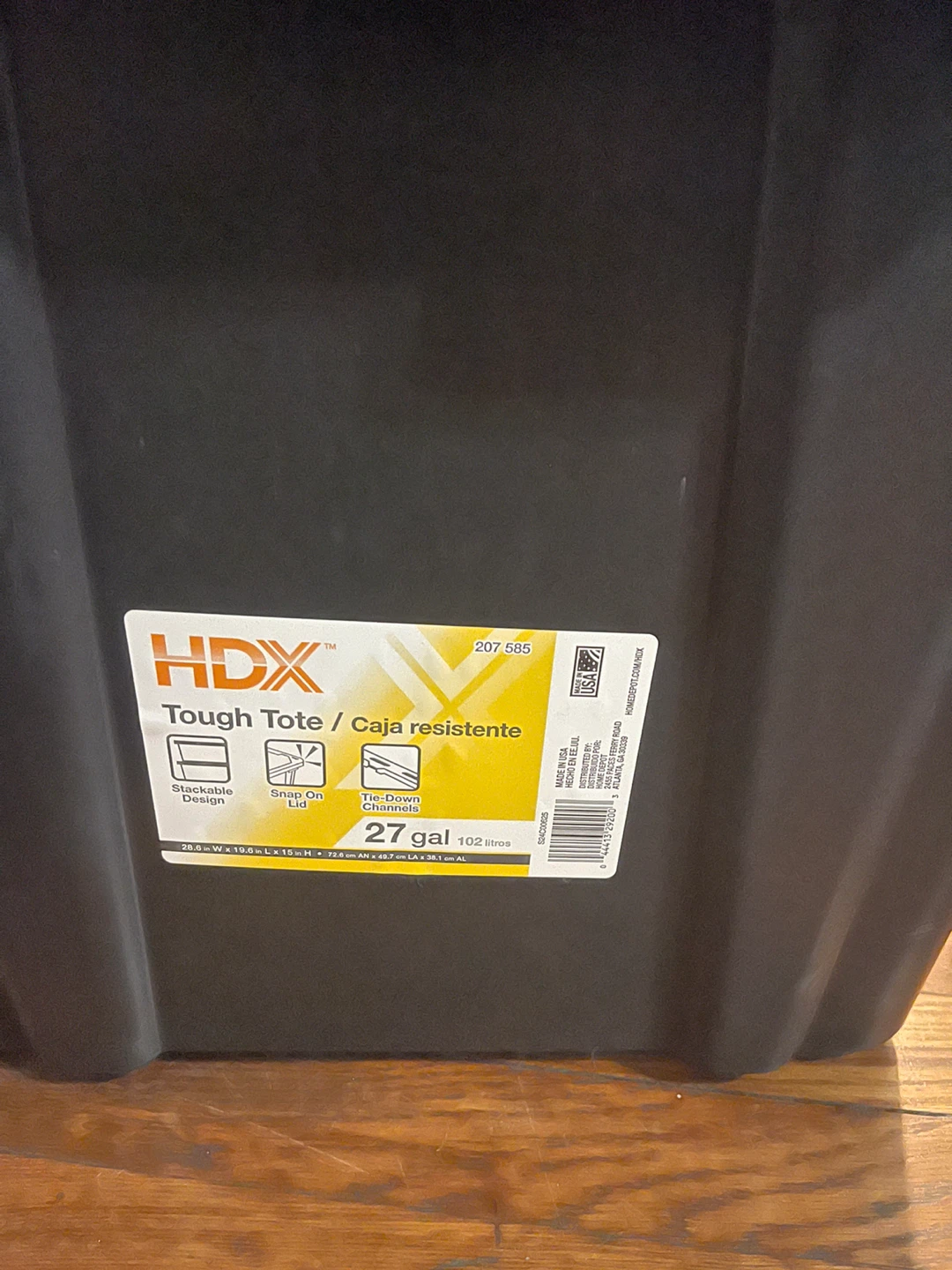 7 HDX Tough Tote Storage Bin with Lids - 27 Gallon - photo 2