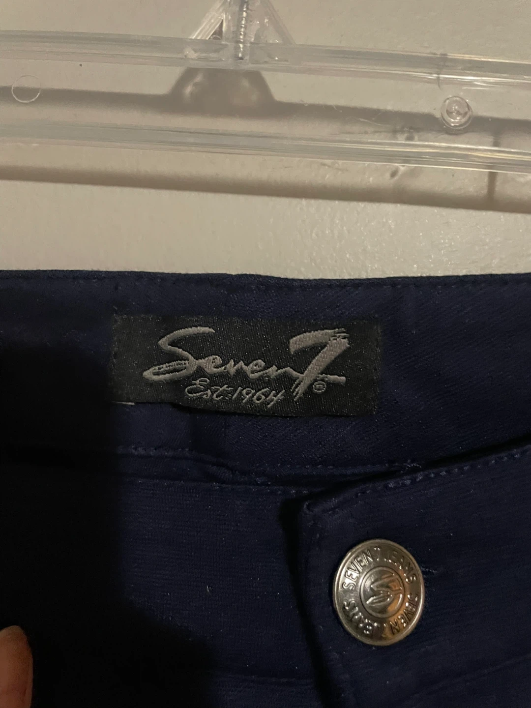 Seven7 Women's Navy Blue Pants