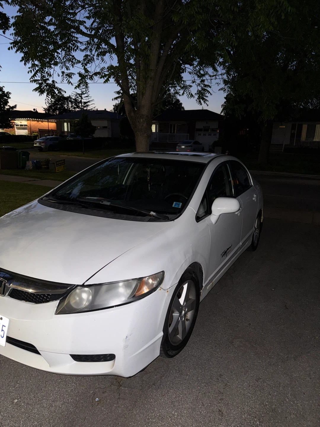 White Honda Civic Sedan