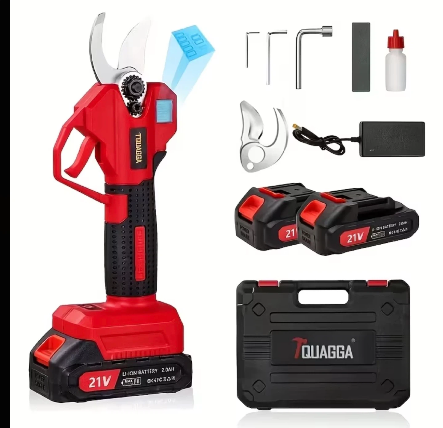 Cordless Electric Pruning Shears with 2 Batteries