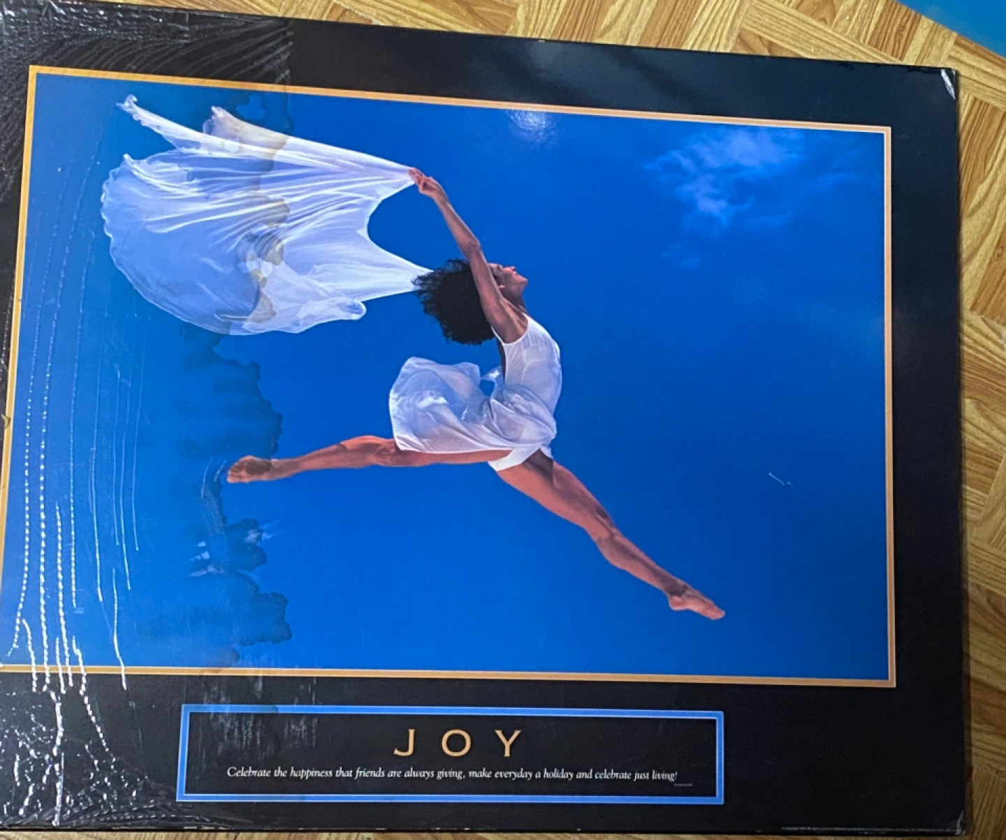 Wall Art Poster with "JOY" quote