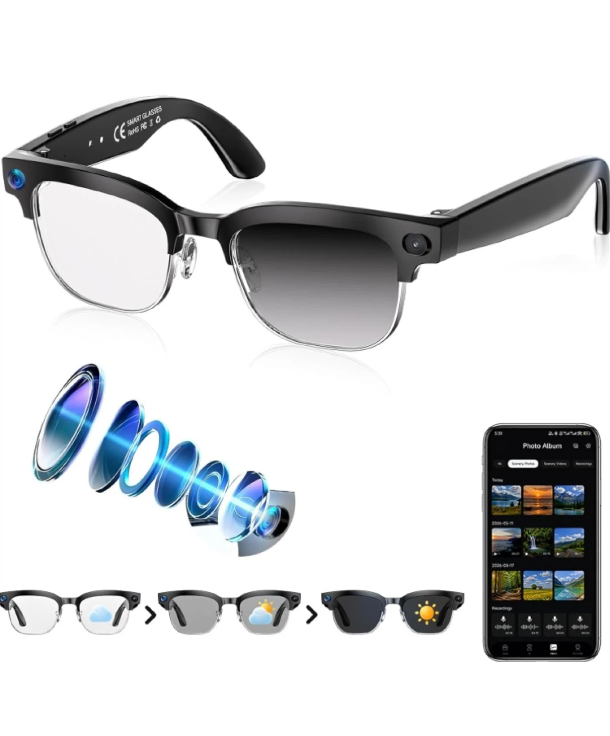 AI Smart Glasses with Camera - photo 2