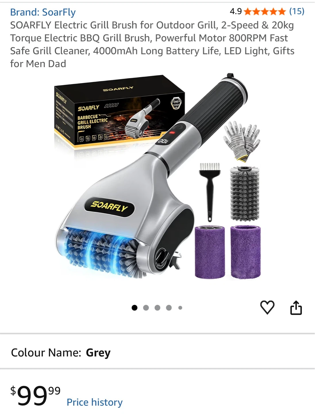 SOARFLY Electric Grill Brush - brand new - photo 3