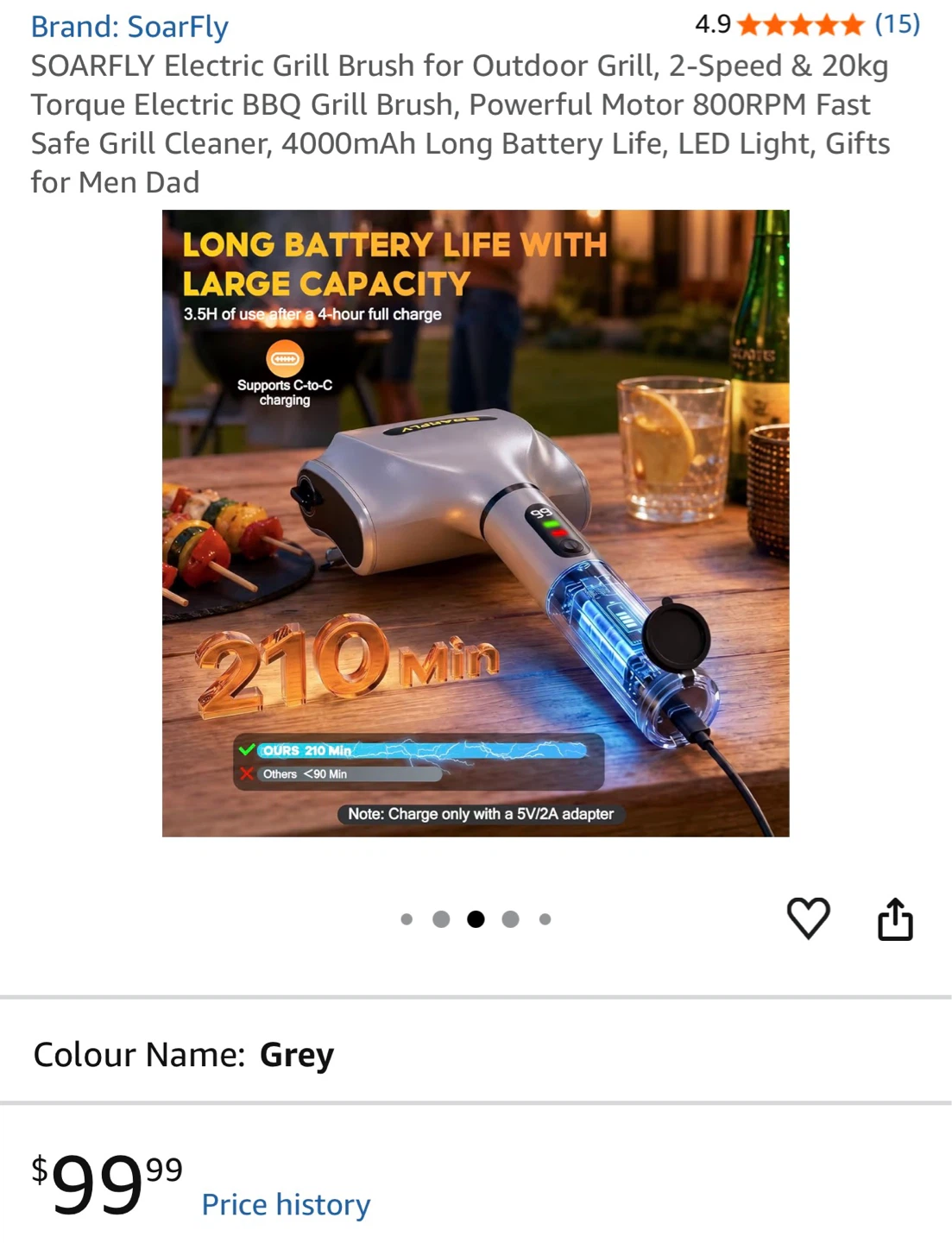 SOARFLY Electric Grill Brush - brand new - photo 4