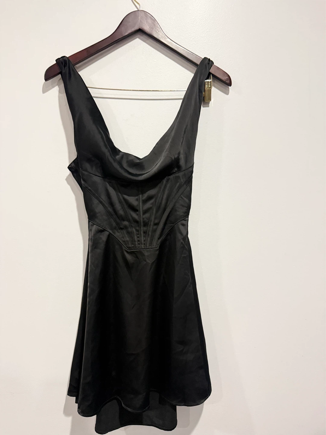 Brand new urban outfitter Black Satin Corset Dress