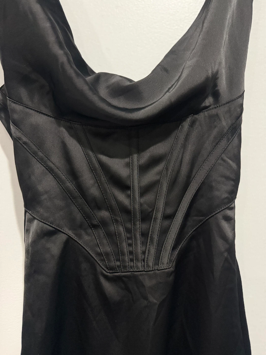Brand new urban outfitter Black Satin Corset Dress - photo 2