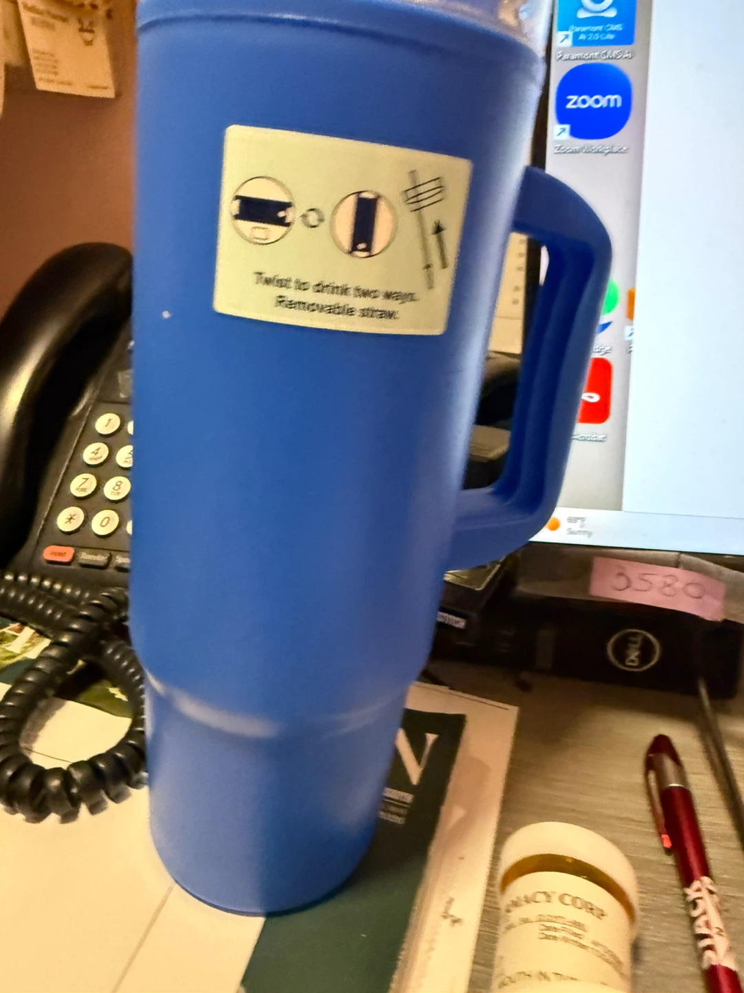 2Blue Tumbler with Removable Straw Set of 2 - photo 2