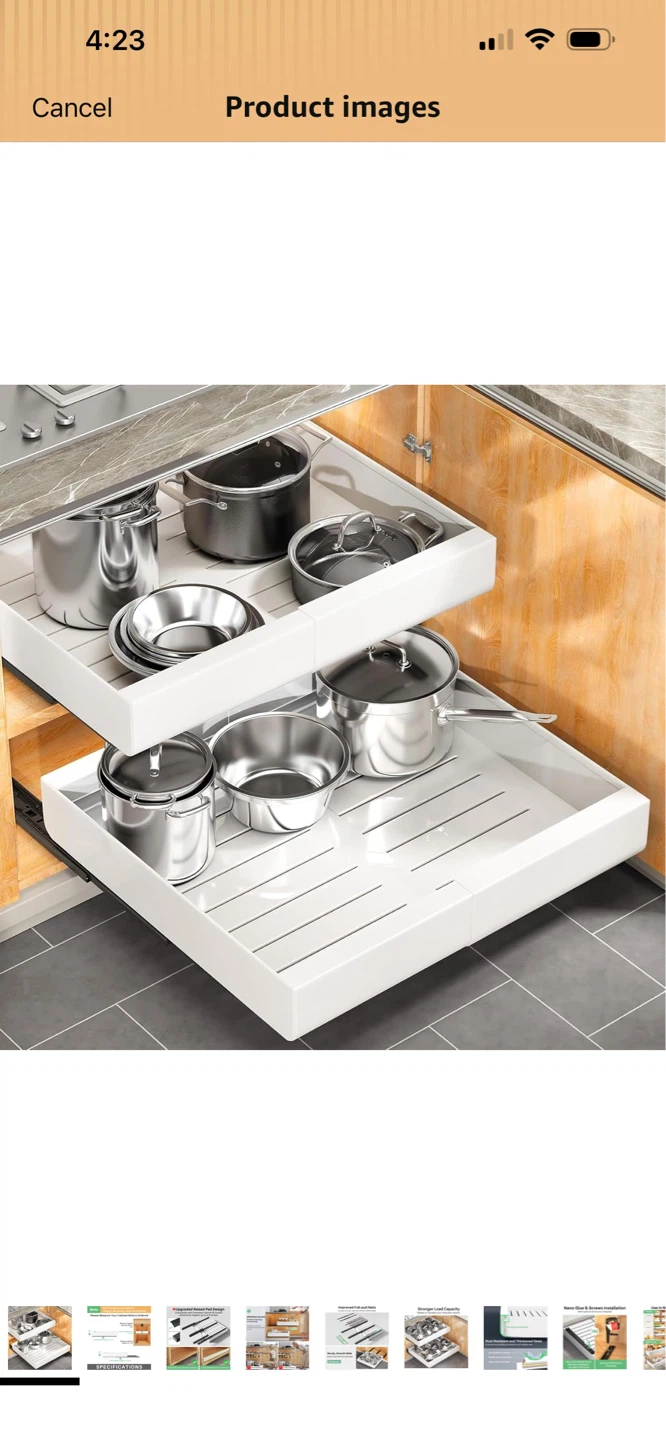 Kitchen Cabinet Pull-Out Organizer Tray