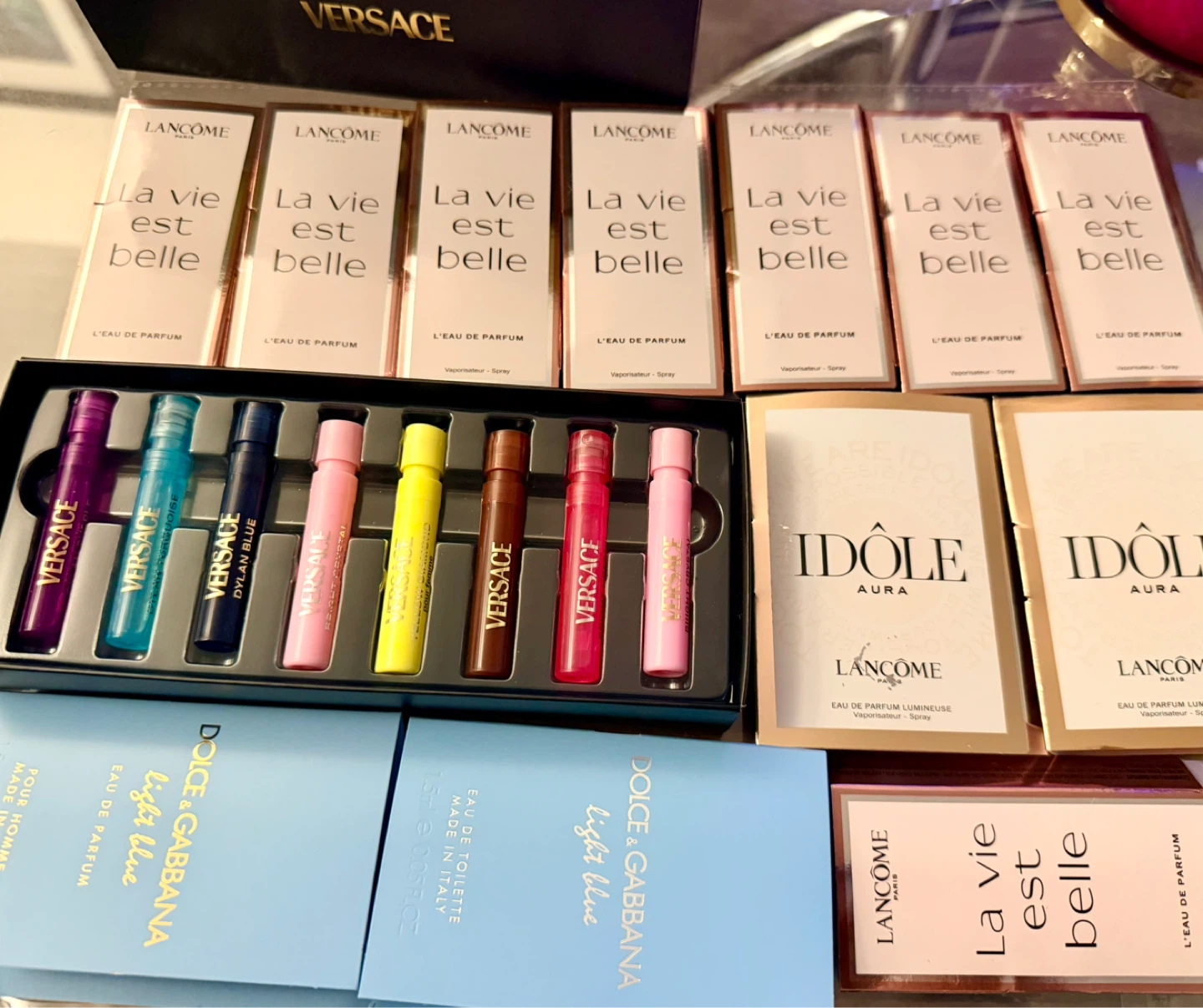 Fragrance Sampler Set - Lancome, Versace, Dolce & Gabbana