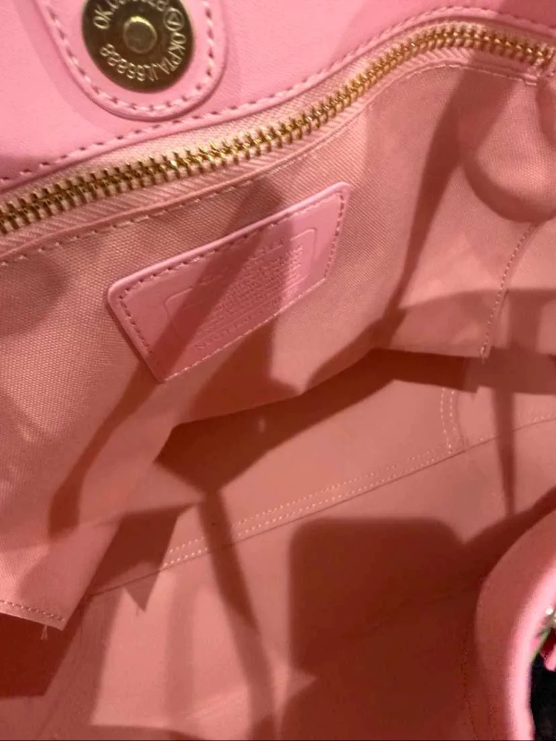 Coach Pink Signature Tote Bag with Strawberry Charm - photo 2