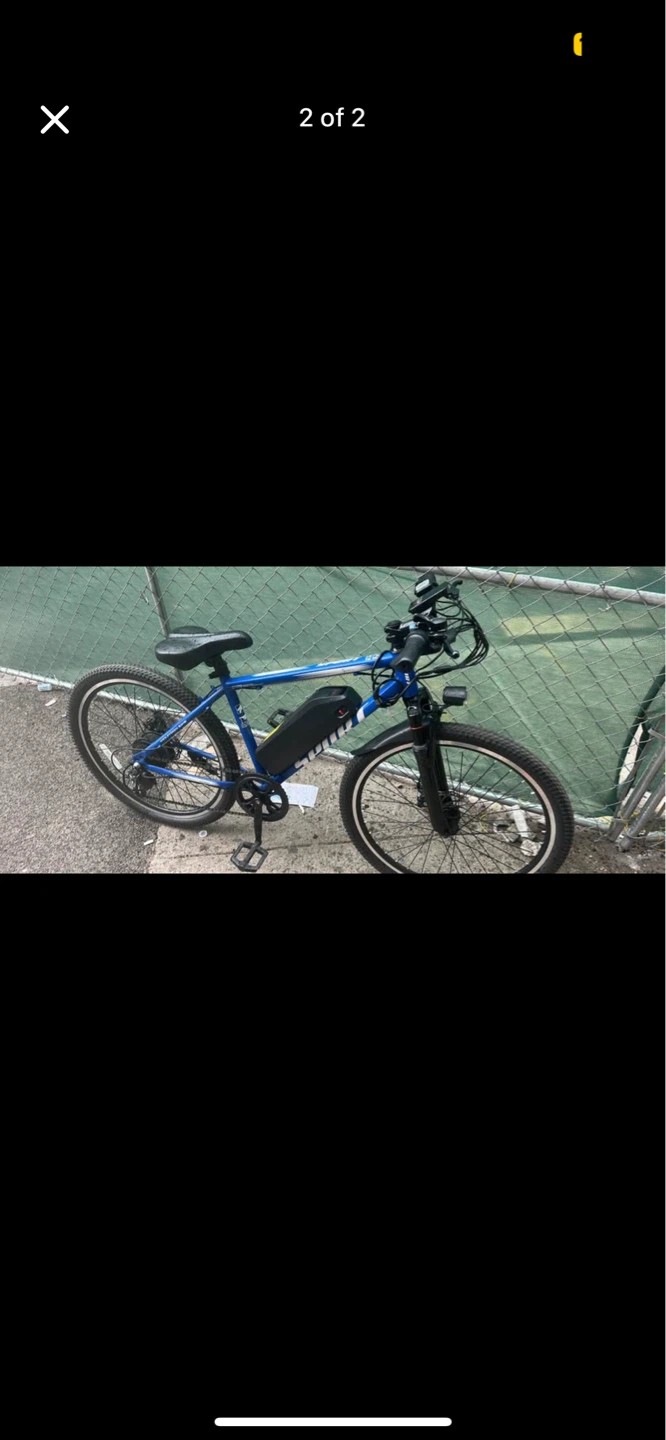 Blue Electric Mountain Bike