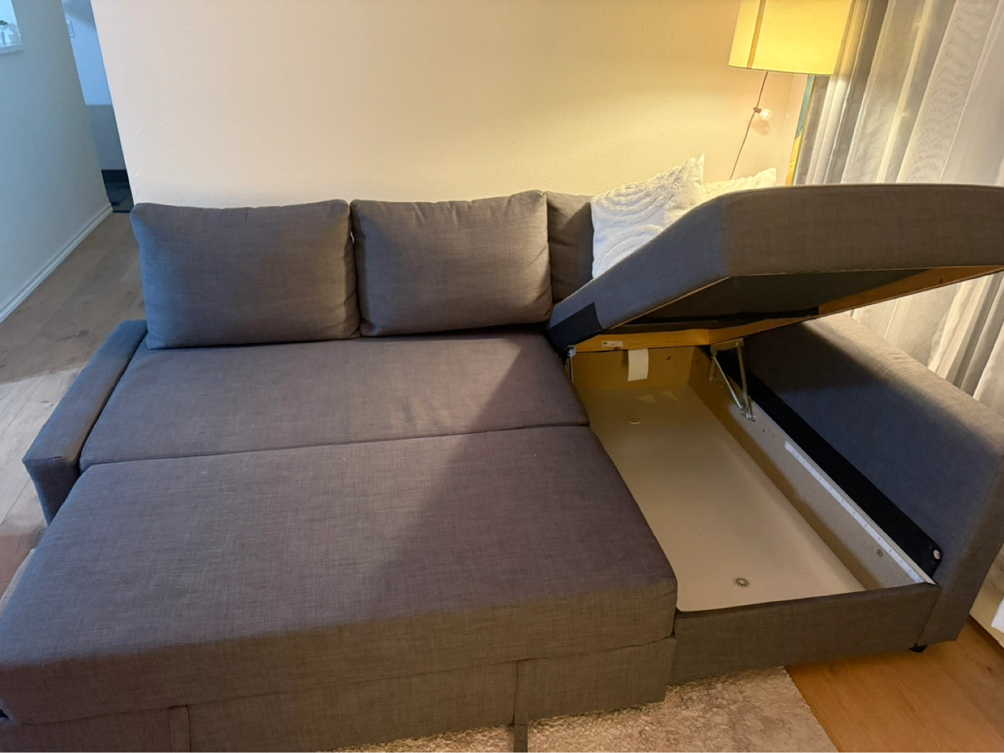 Grey Sectional Sofa with Storage - photo 5