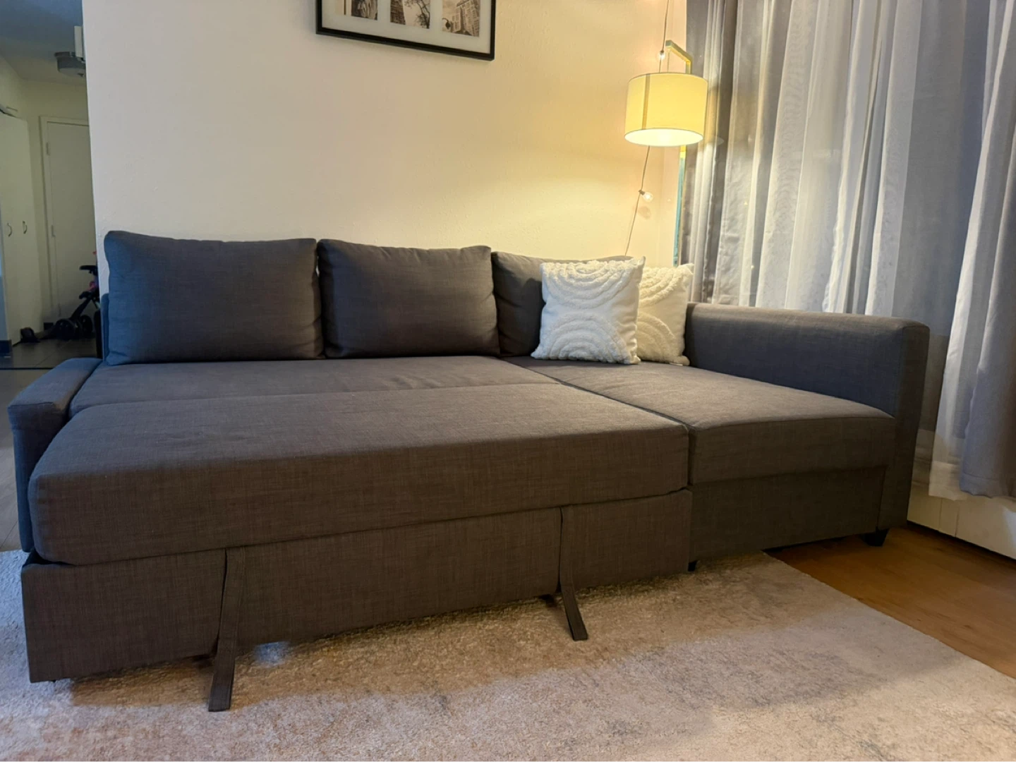 Grey Sectional Sofa with Storage - photo 3