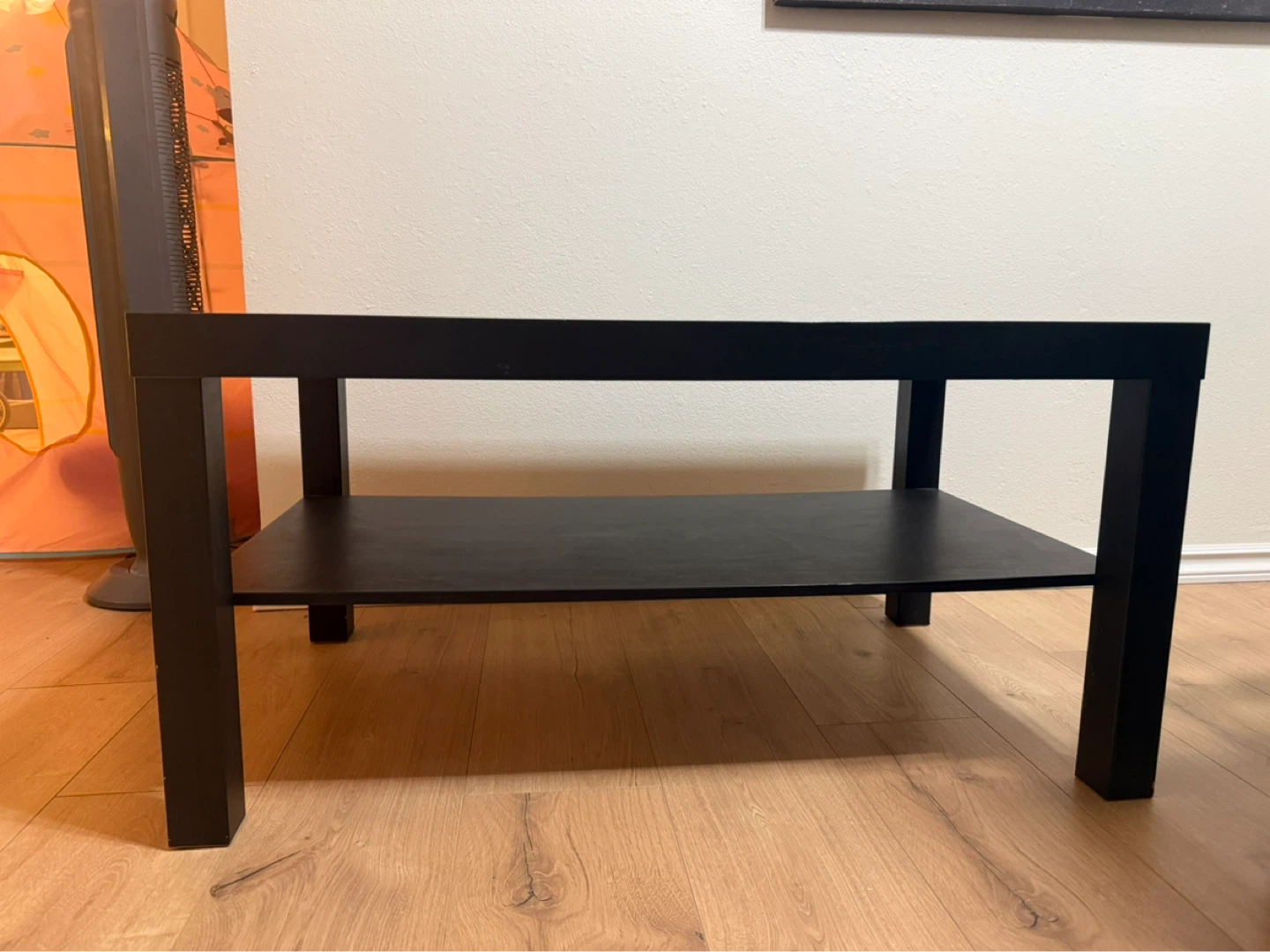 Black Coffee Table with Shelf