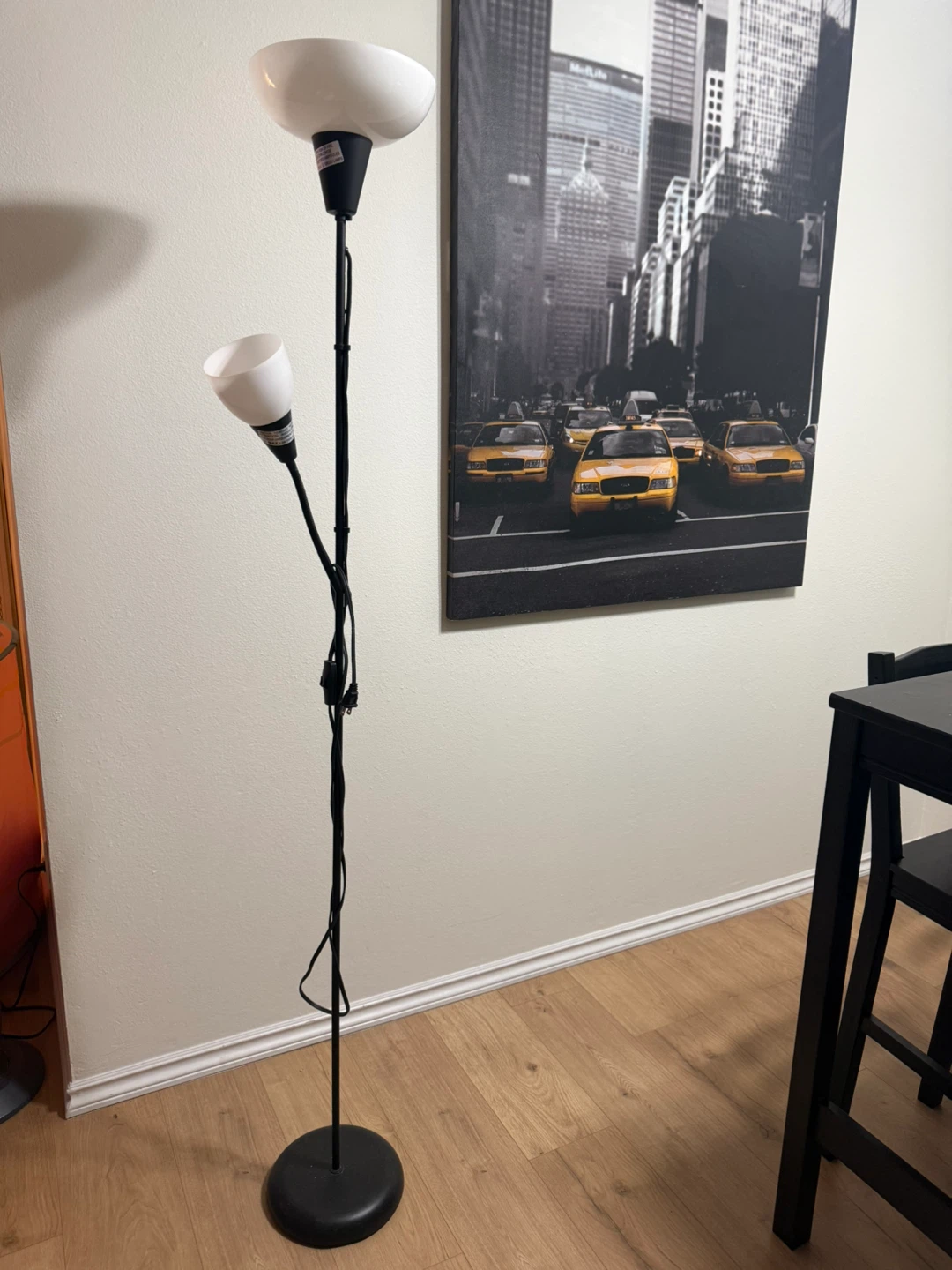 Black Floor Lamp with Two Lights - photo 2