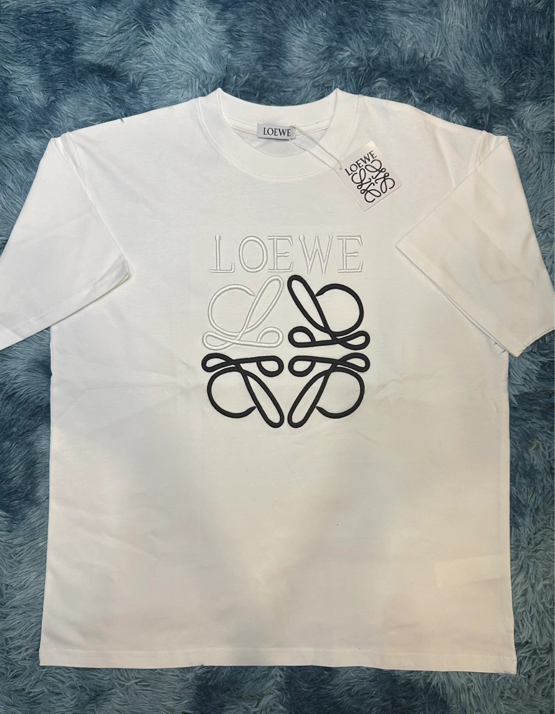 Loewe White Cotton T-Shirt with Anagram Logo