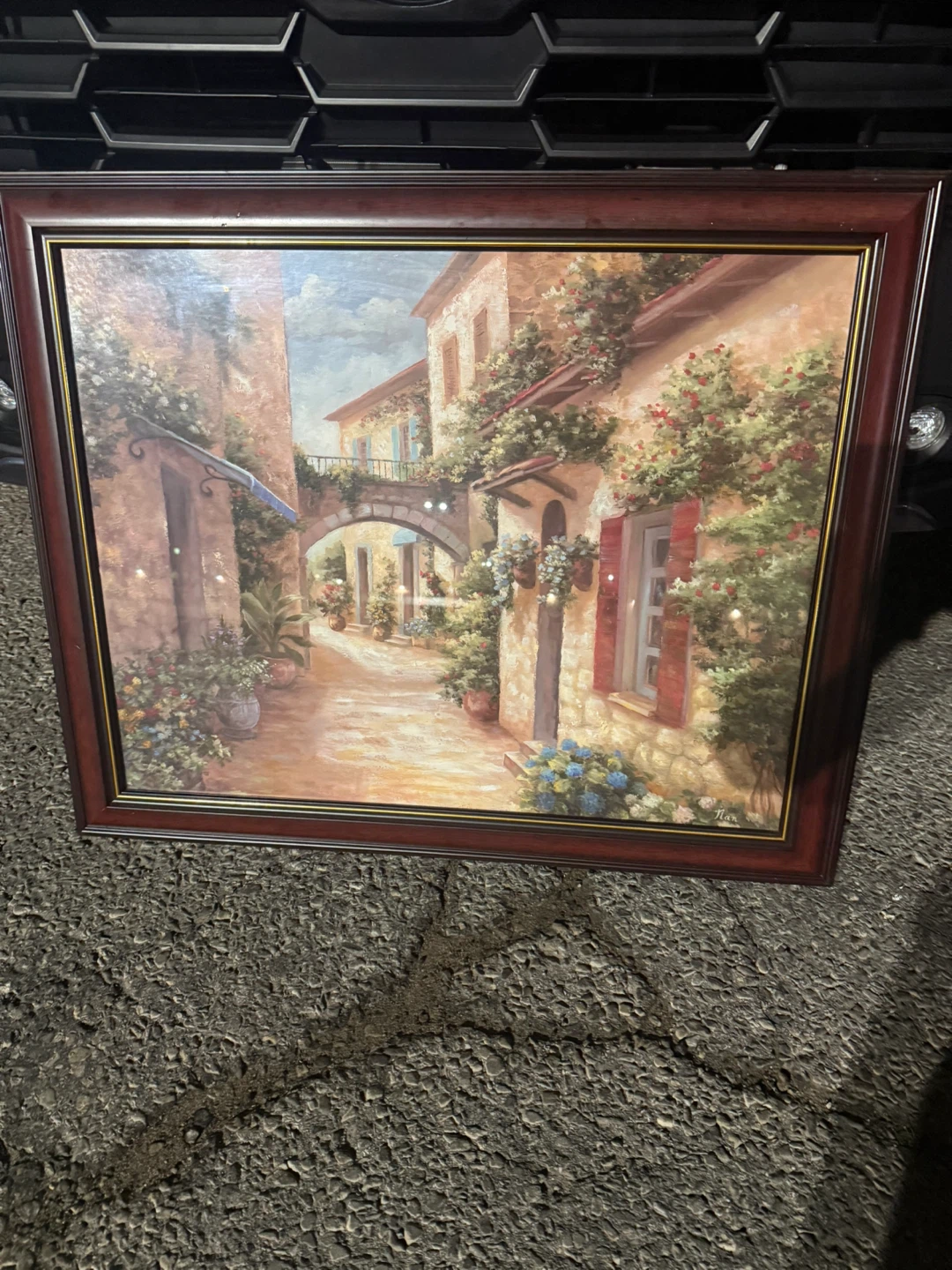 Framed Art Print Italian Street Scene - photo 2