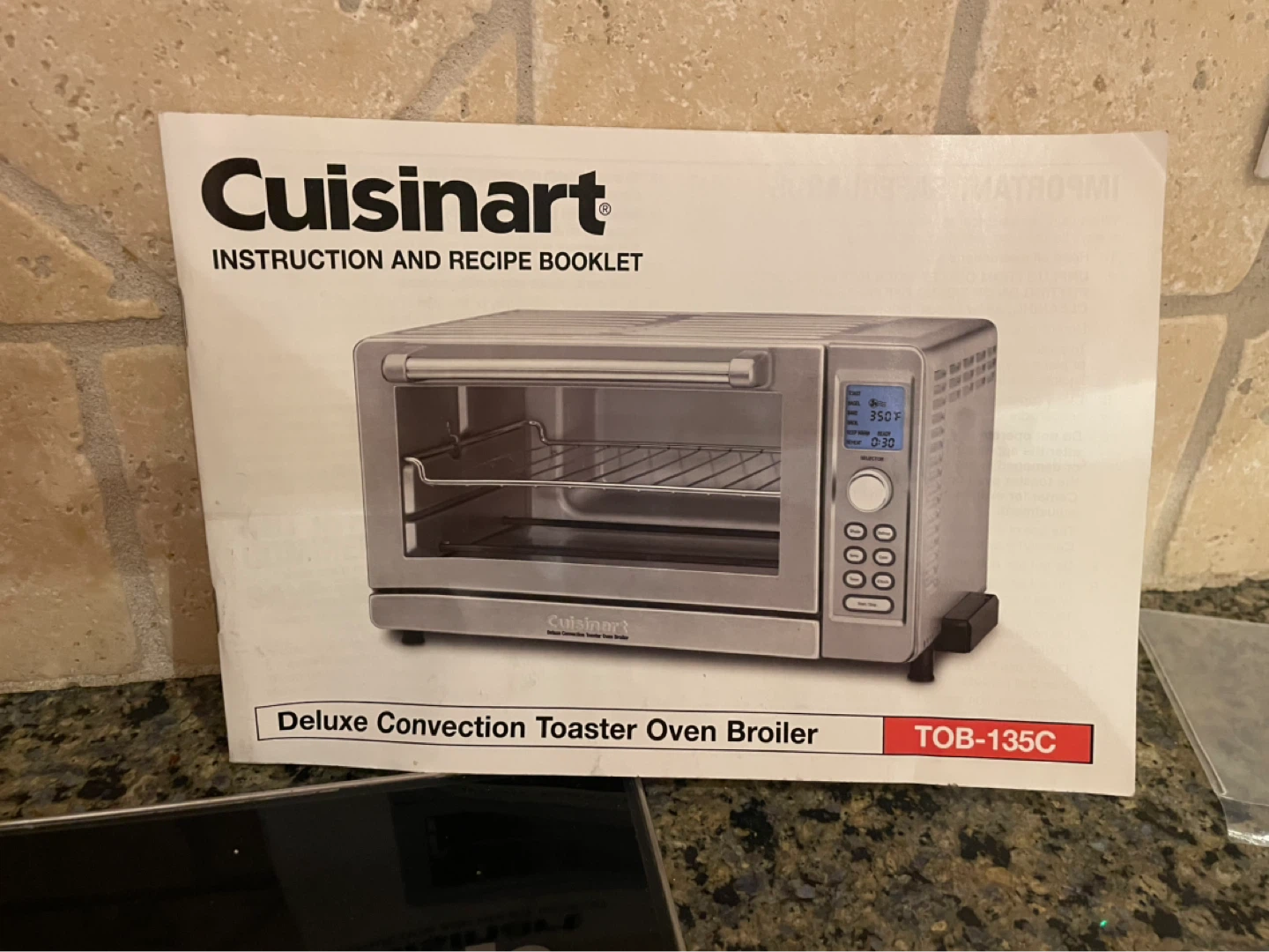 Cuisinart Deluxe Convection Toaster Oven Broiler TOB-135C