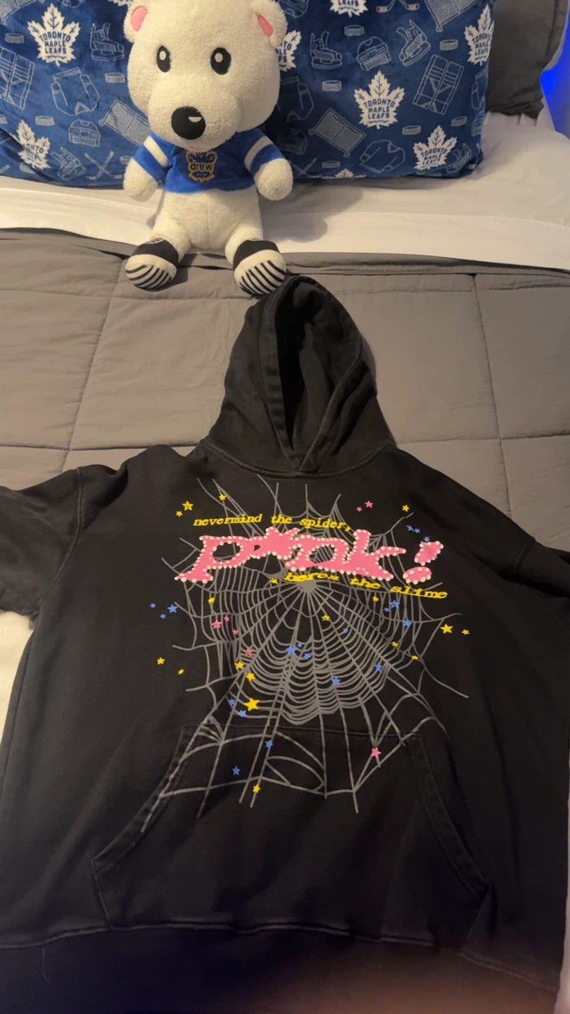 Pink SP5R Spiderweb Hoodie