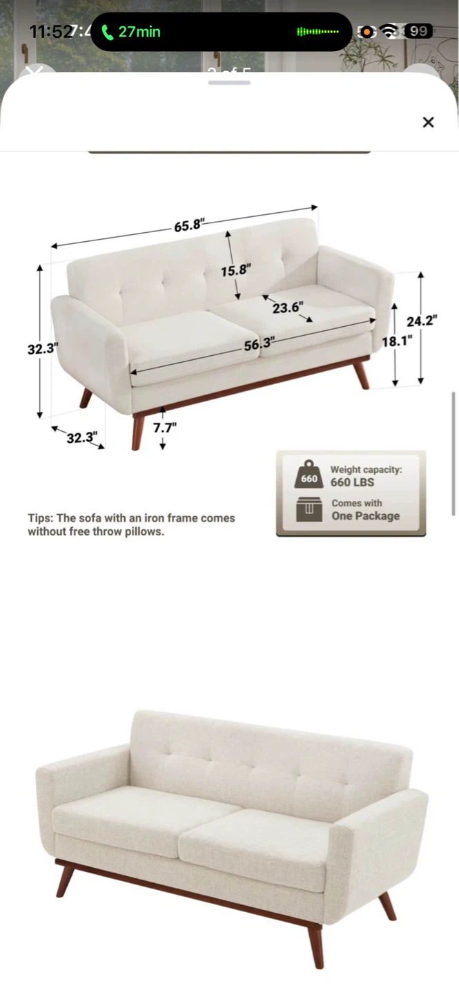 Arm Loveseat - photo 2