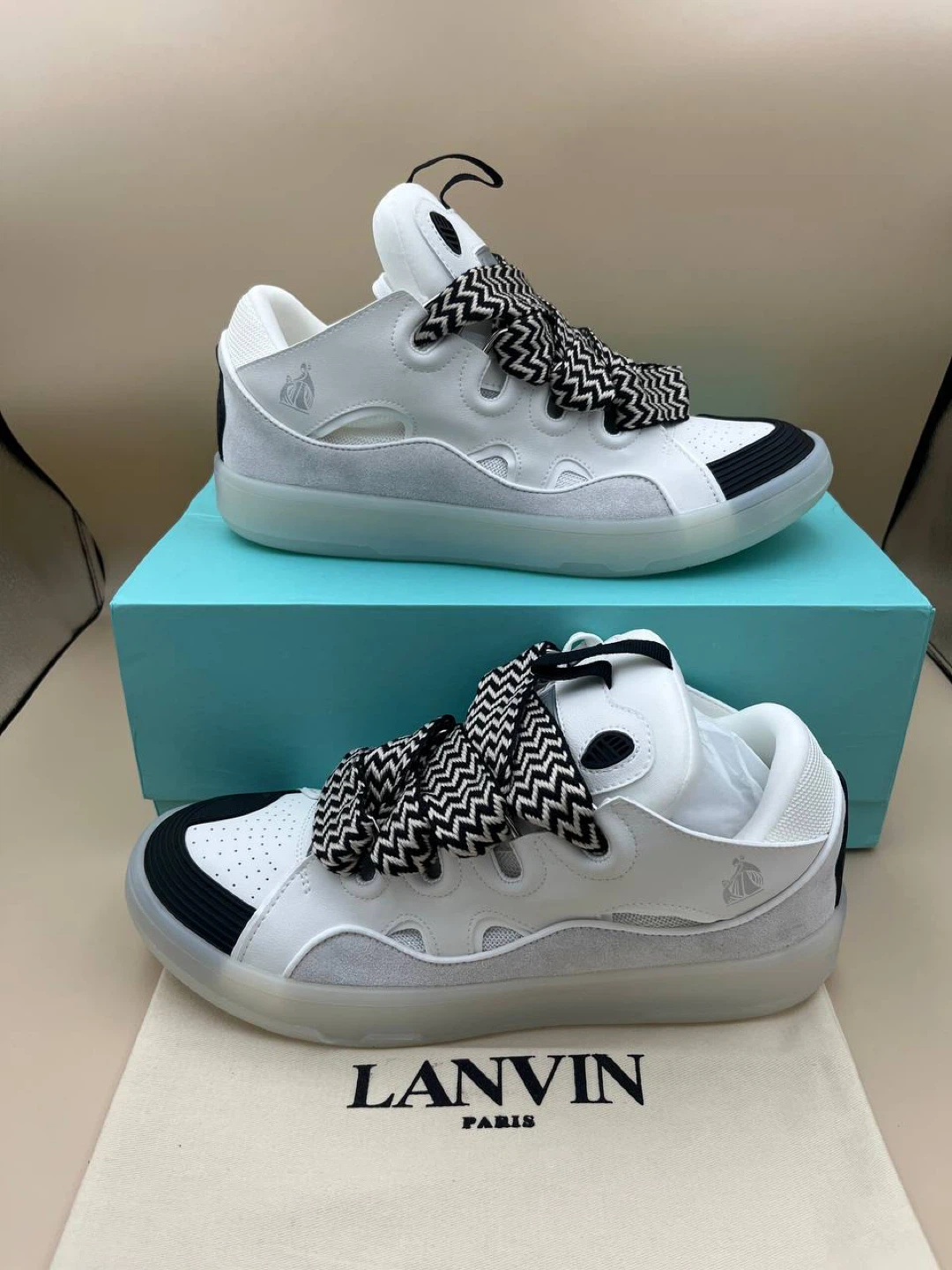 Lanvin Curb Sneakers White/Black