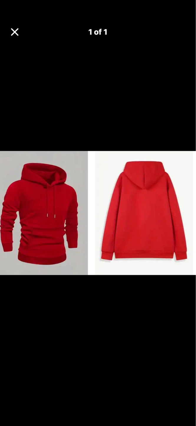 Men’s Red Hooded Sweatshirt. Size XL
