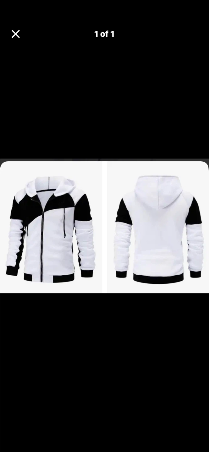 Men's Zip-Up Hoodie Jacket. Size XL