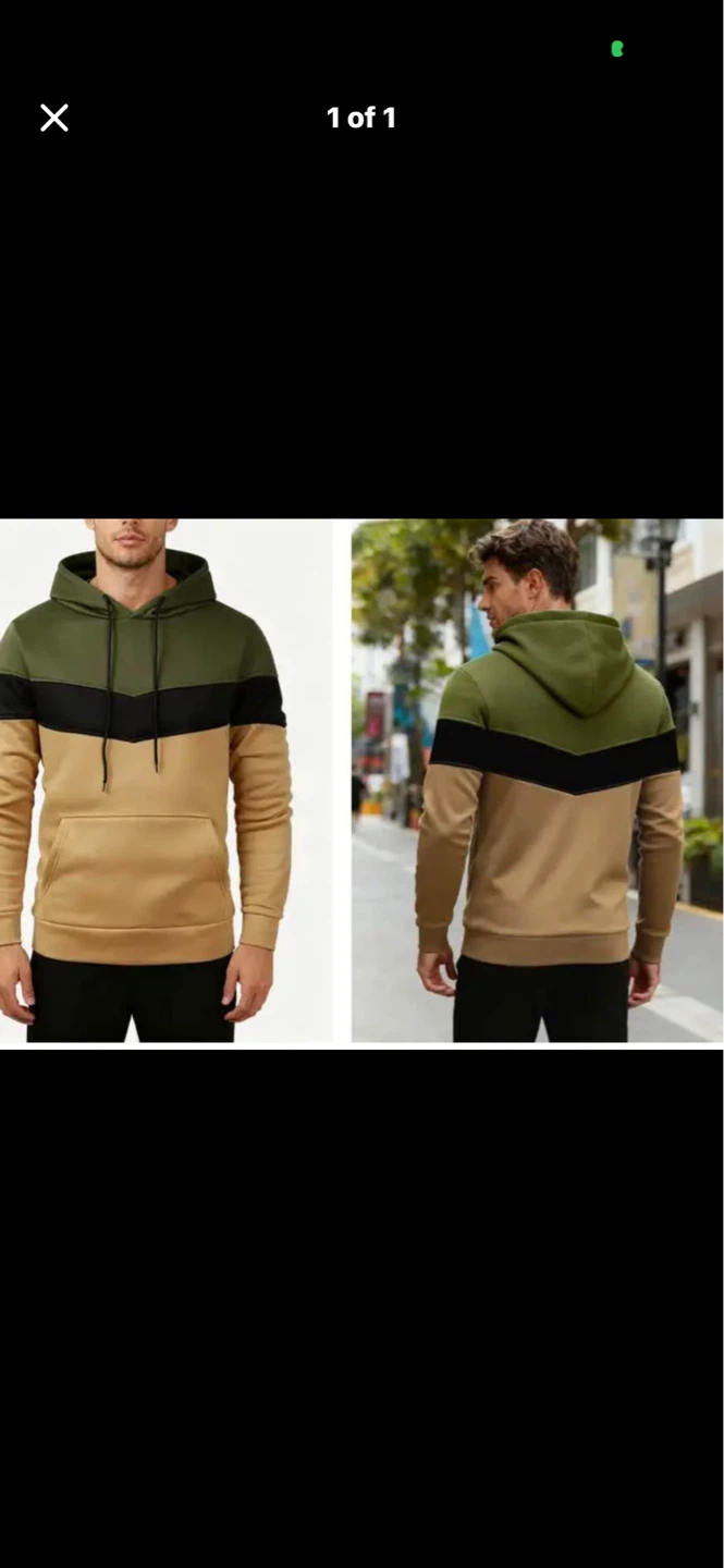 Men's Colour Block Hoodie. Size med