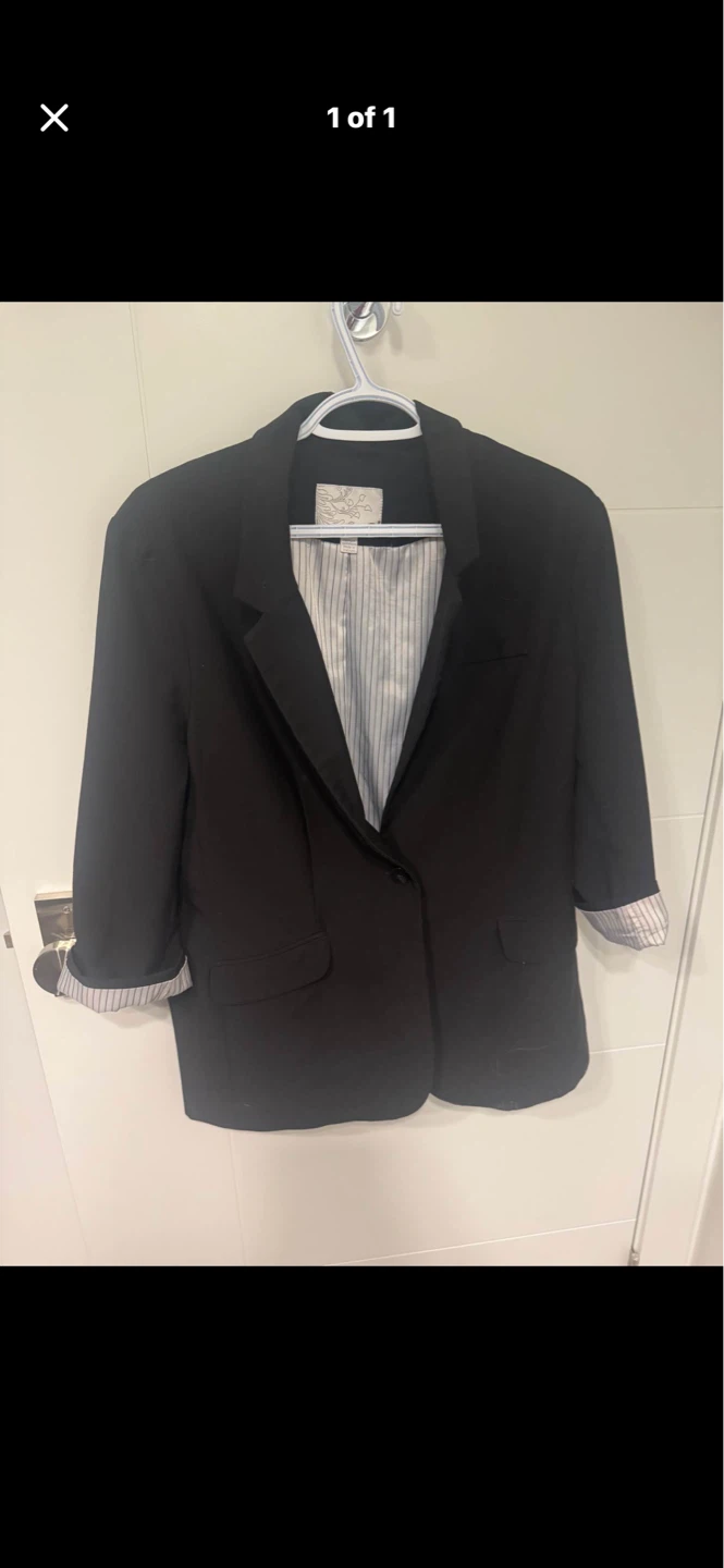 Women’s Black Blazer. Size large