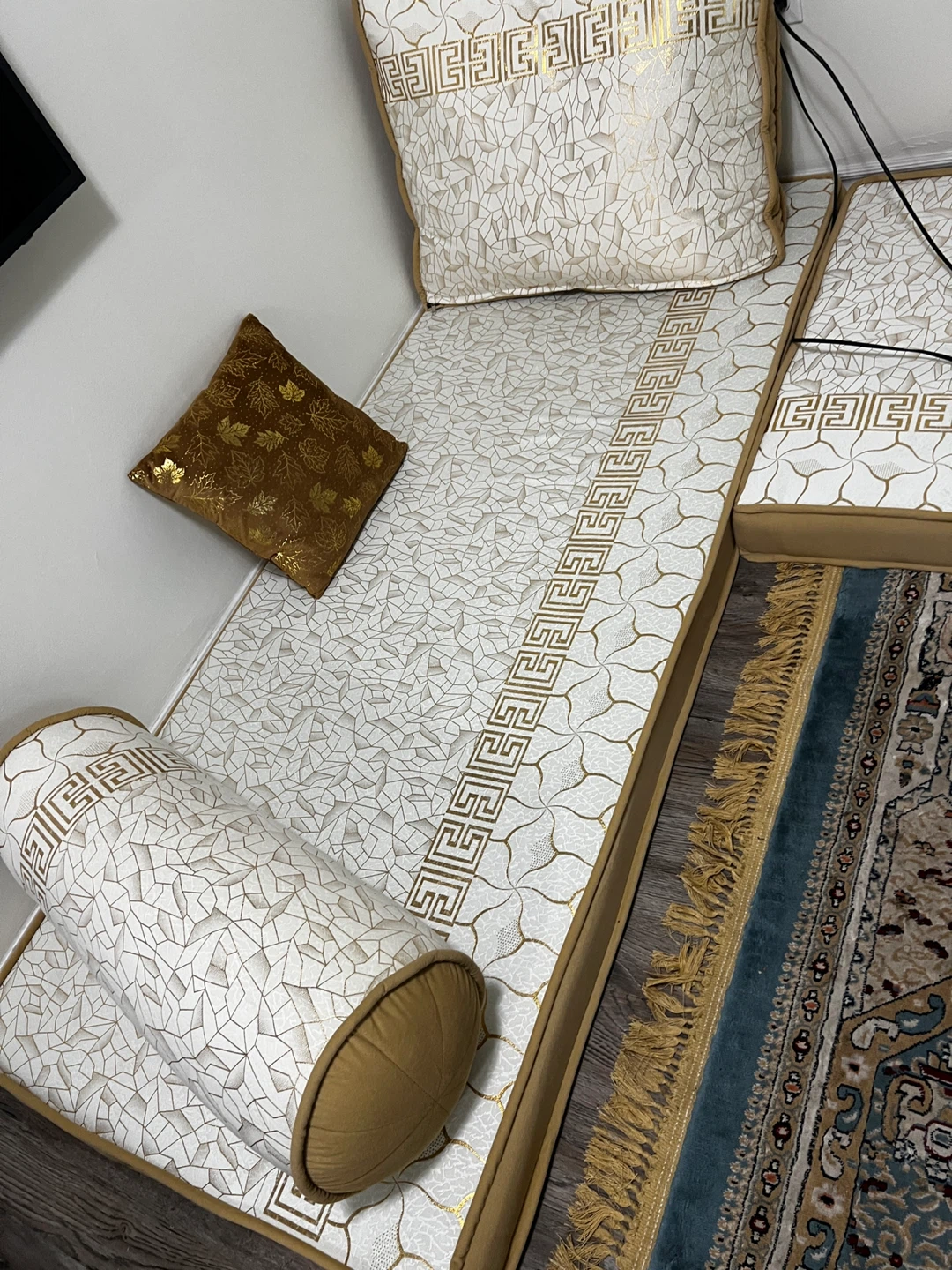 Set of decorative floor cushions and mattress