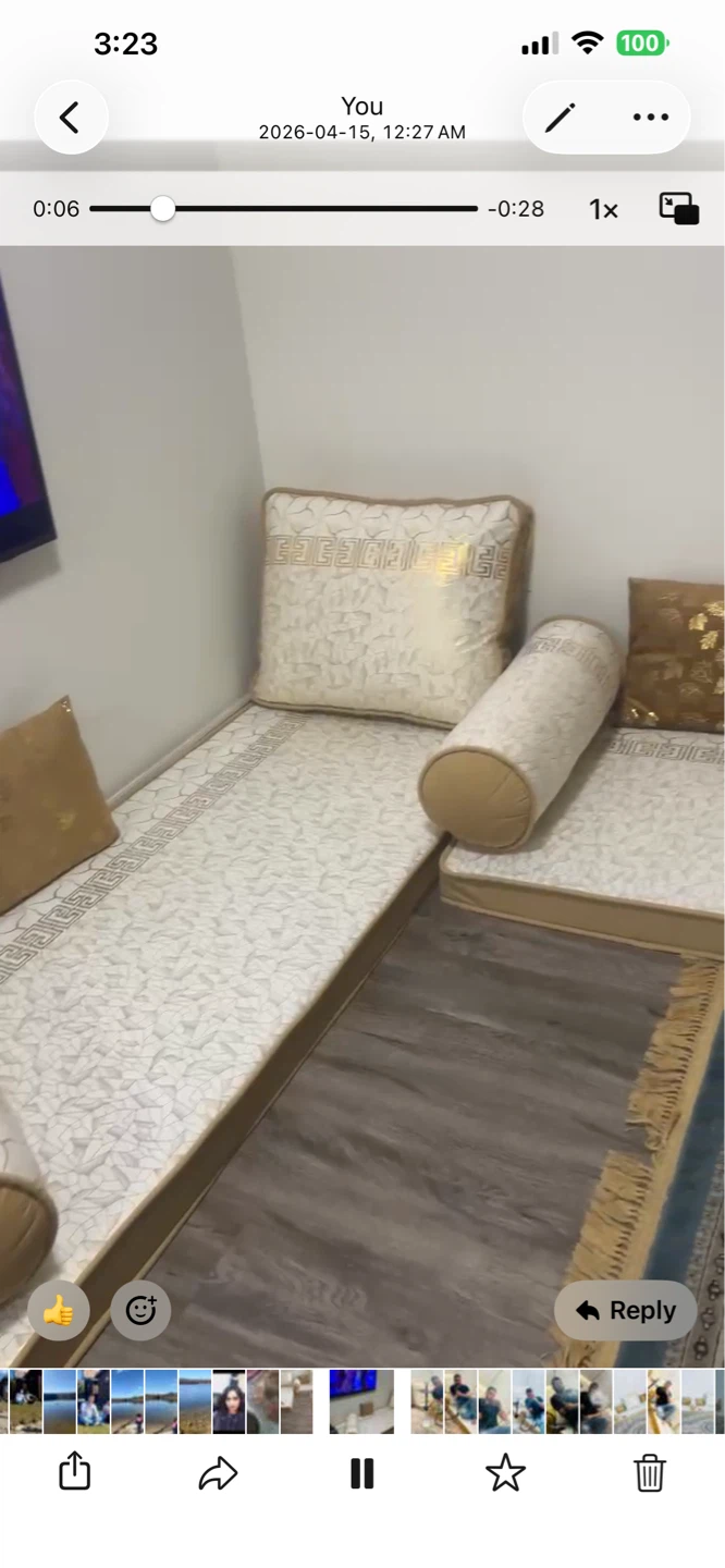 Set of decorative floor cushions and mattress - photo 5