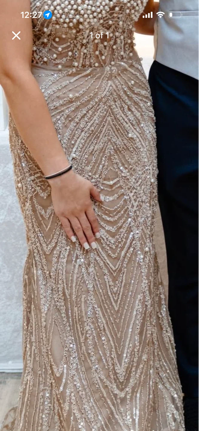Embellished Beaded Gown