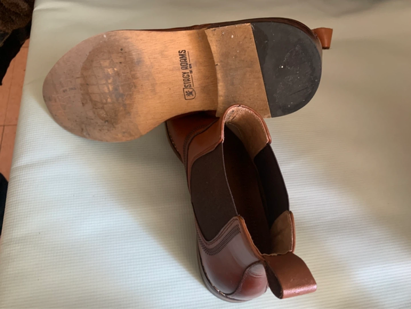 Stacy Adams Brown Leather Chelsea Boots