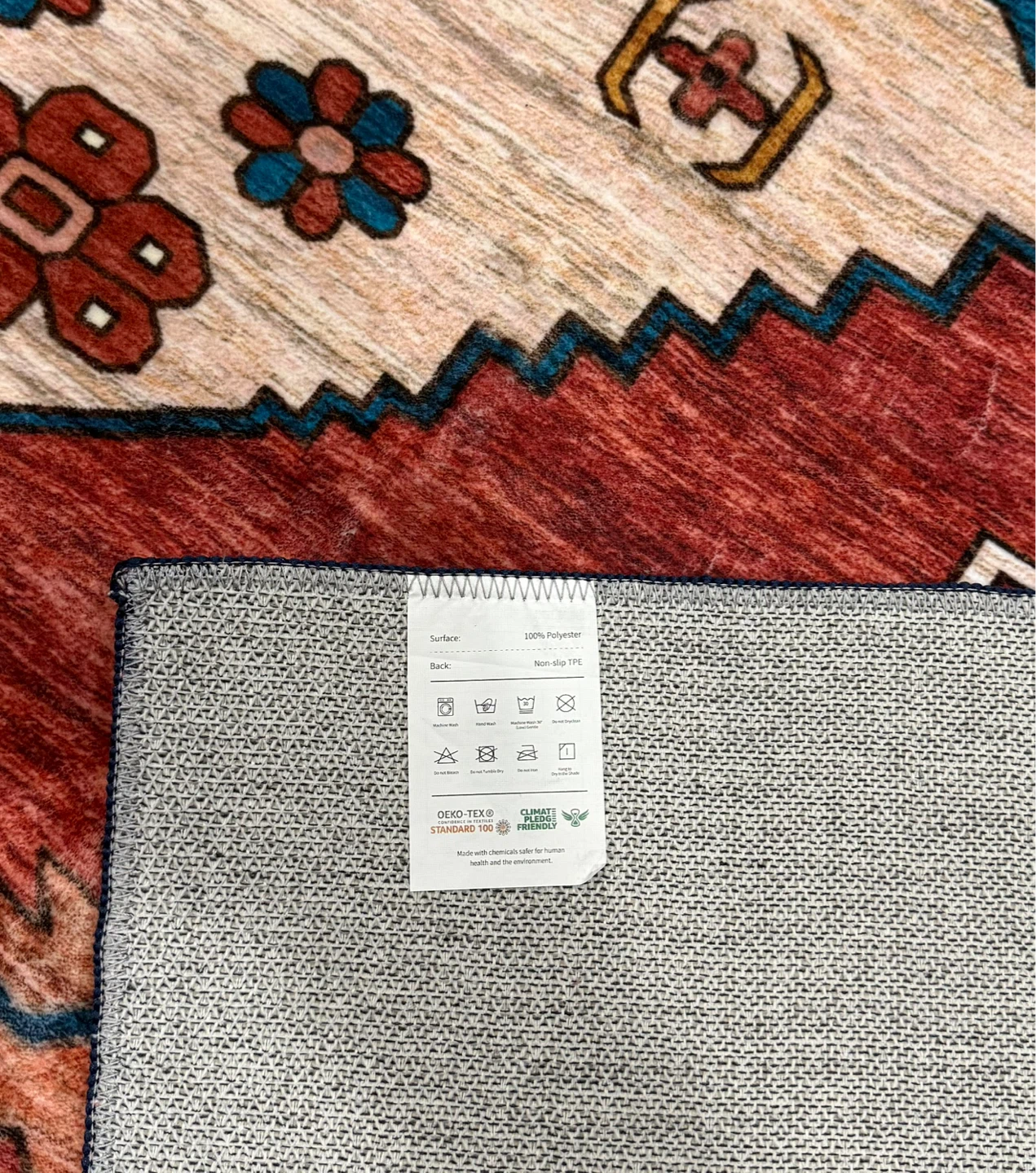 Boho Area Rug - Rust/Multi - 7' x 9' - photo 2