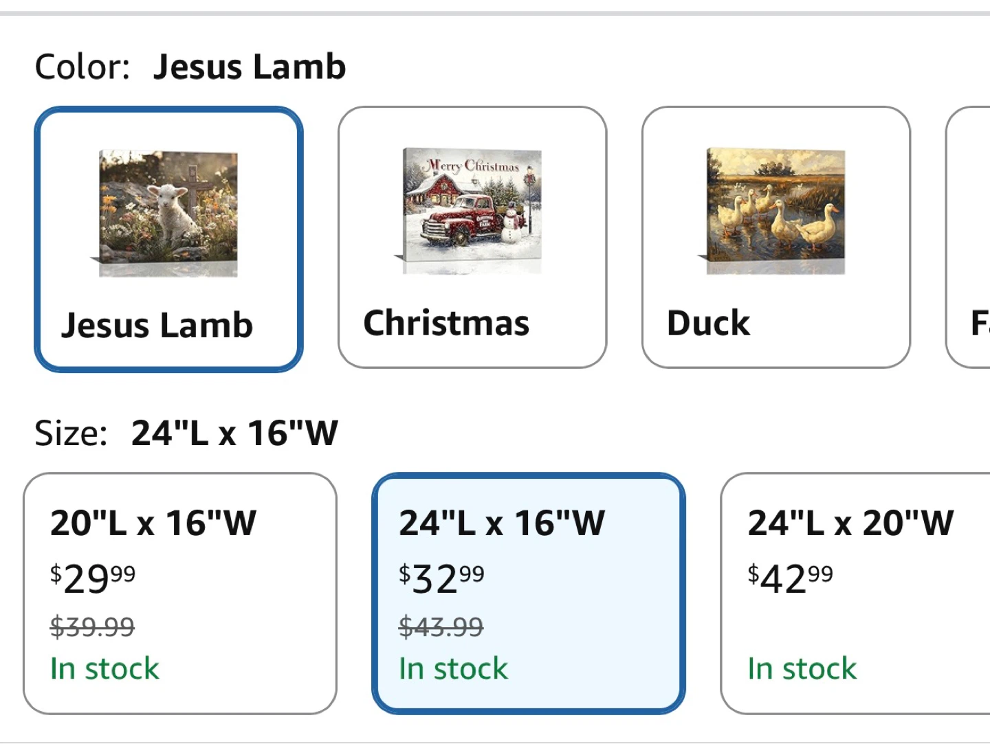 Jesus Lamb Canvas Print 24"L x 16"W - photo 4