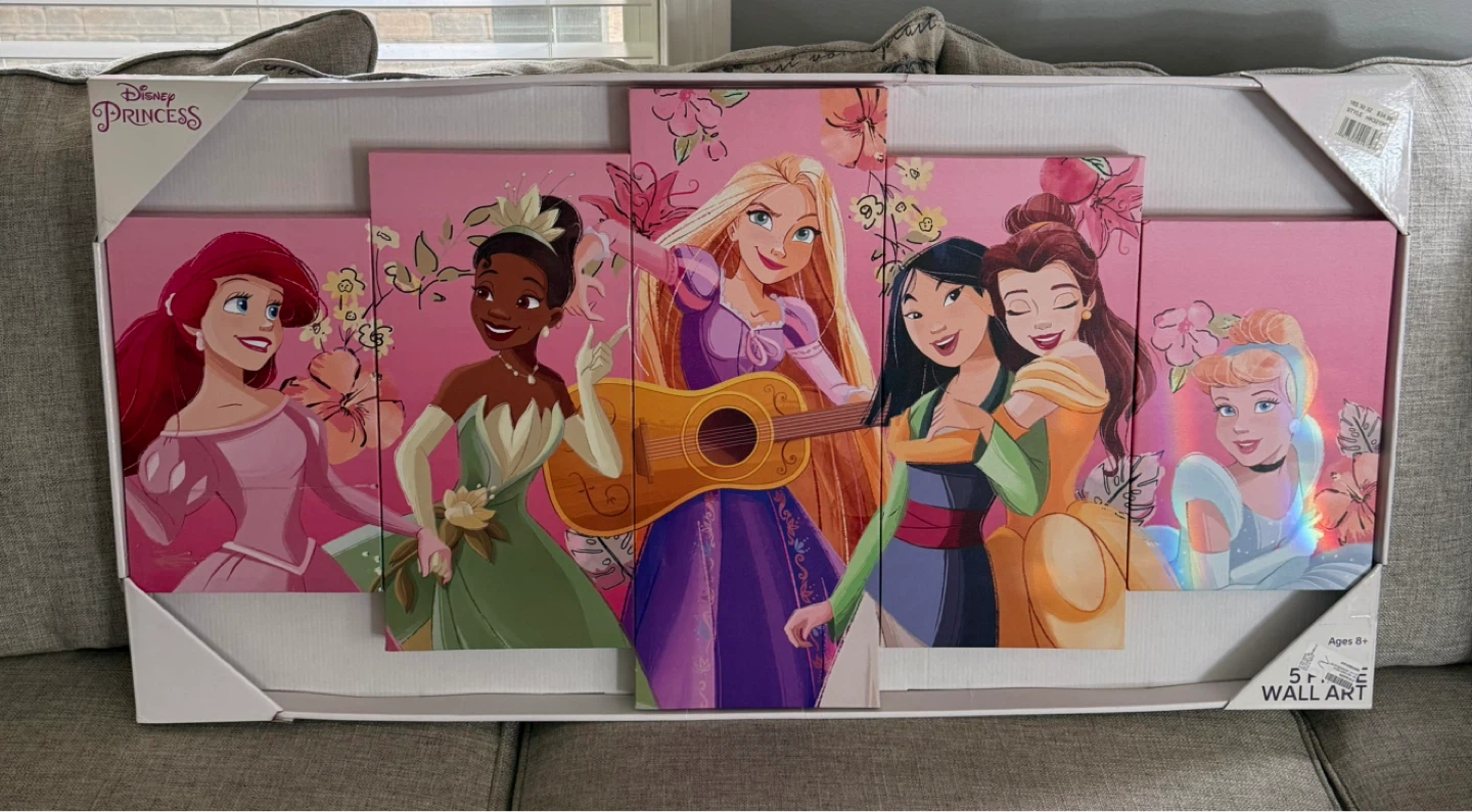 Disney Princess Wall Art 5-Piece Set
