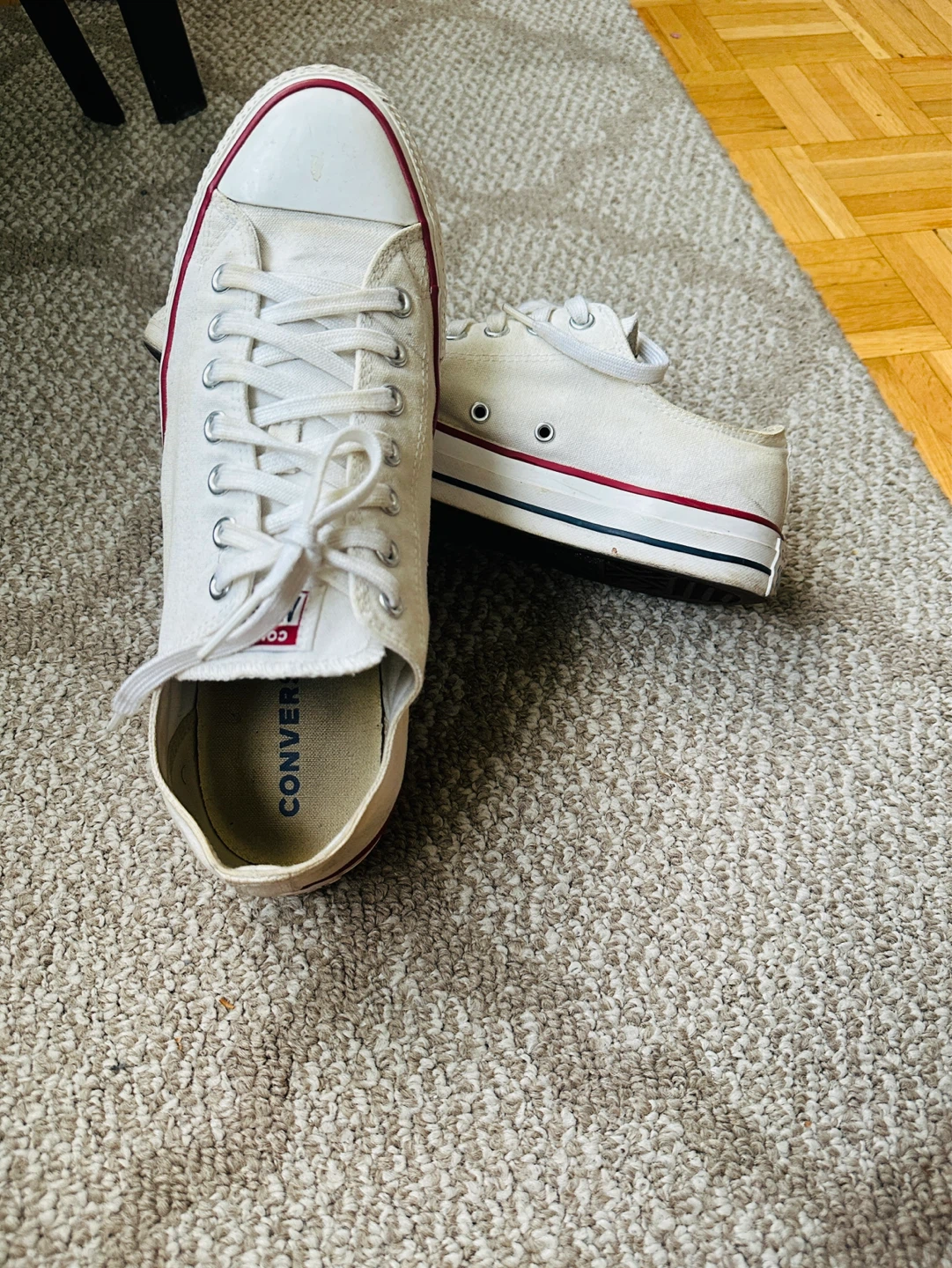 White Converse All Star Chuck Taylor Low Top Sneakers - photo 3