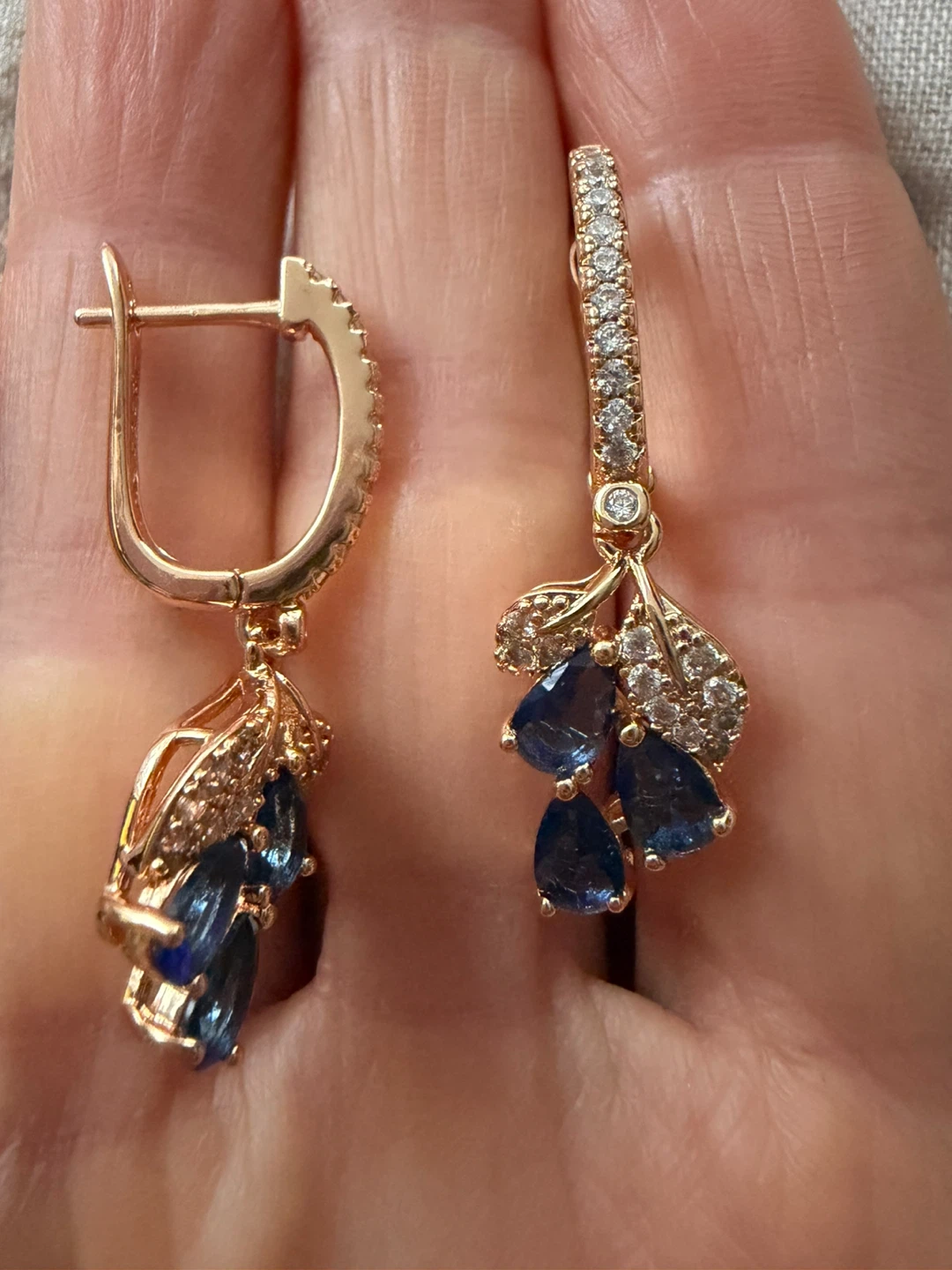 14k sapphire earrings