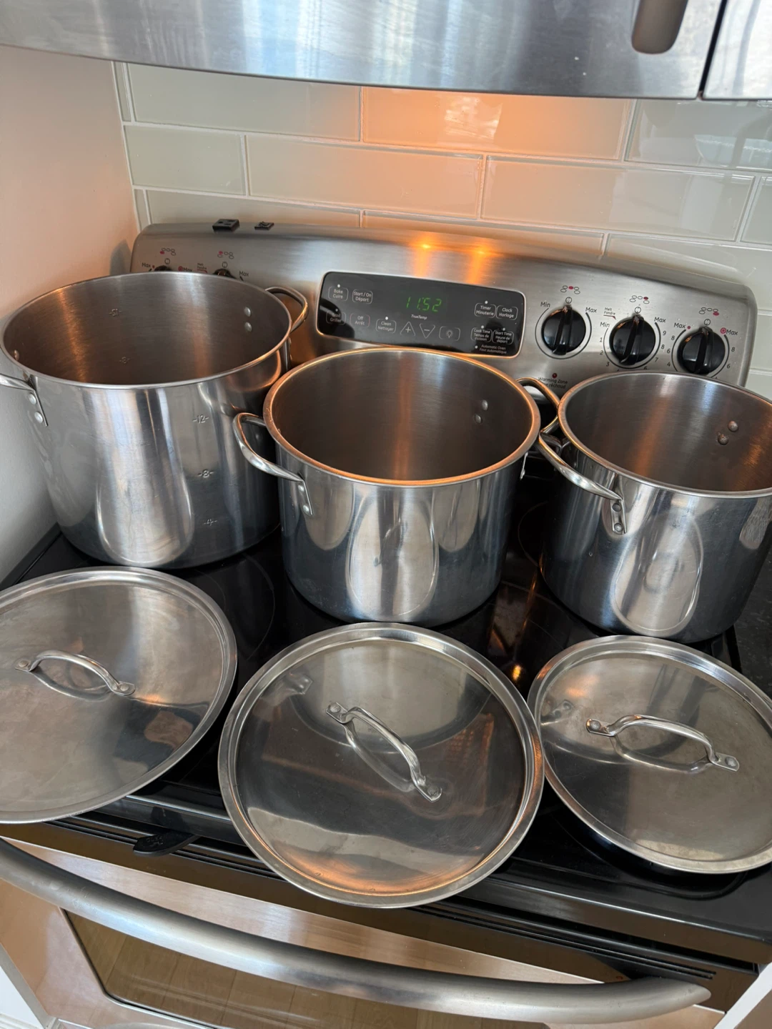 Stainless Steel Stock Pots with Lids - photo 2