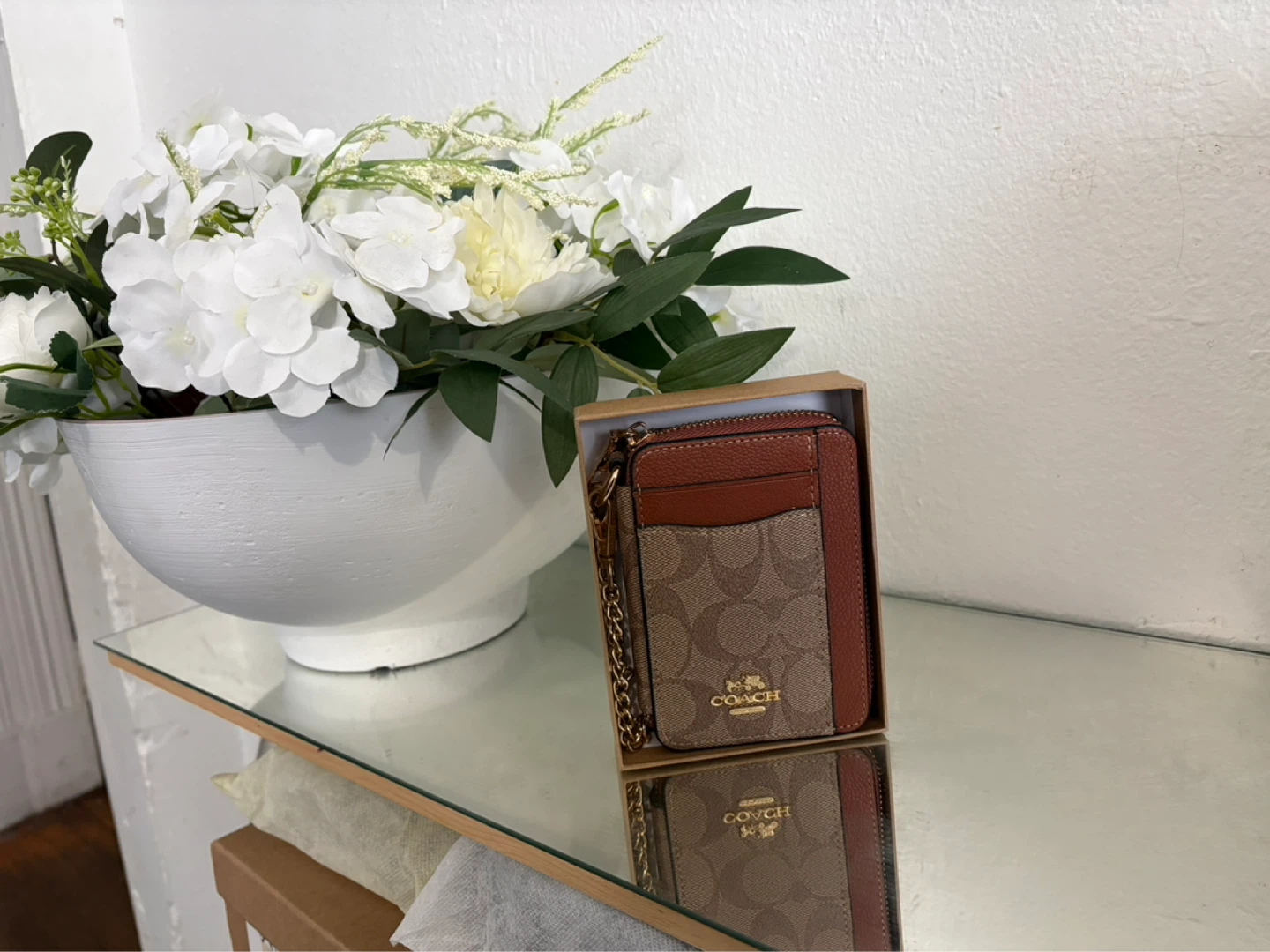 Coach Card Holder with Zipper