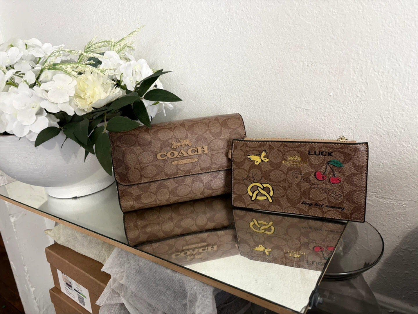 Coach Signature Wallet & Pouch Set