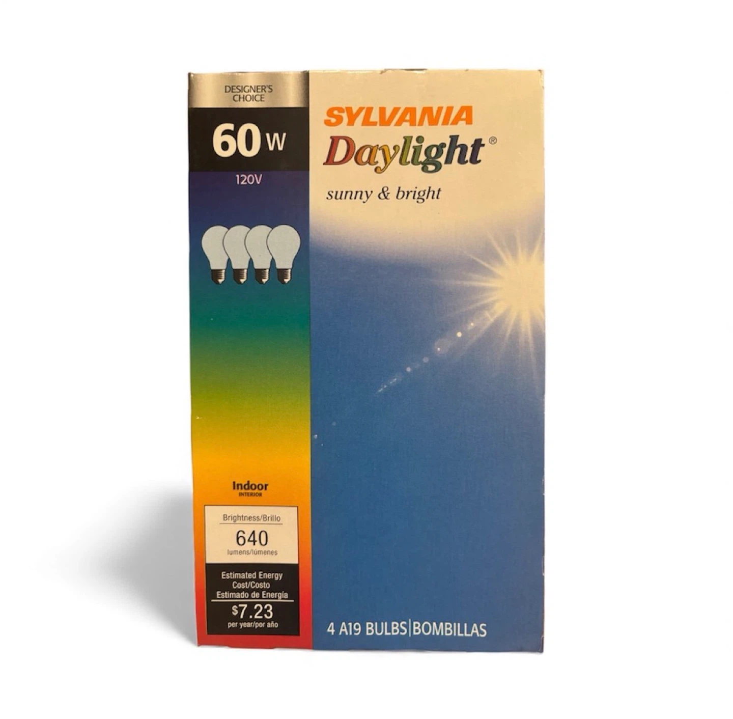 Sylvania Daylight 60W A19 Light Bulbs 4-Pack – 640 Lumens