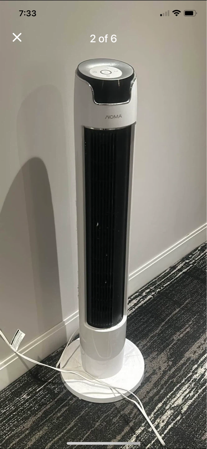 NOMA Oscillating Tower Fan - White, 42-in - photo 2