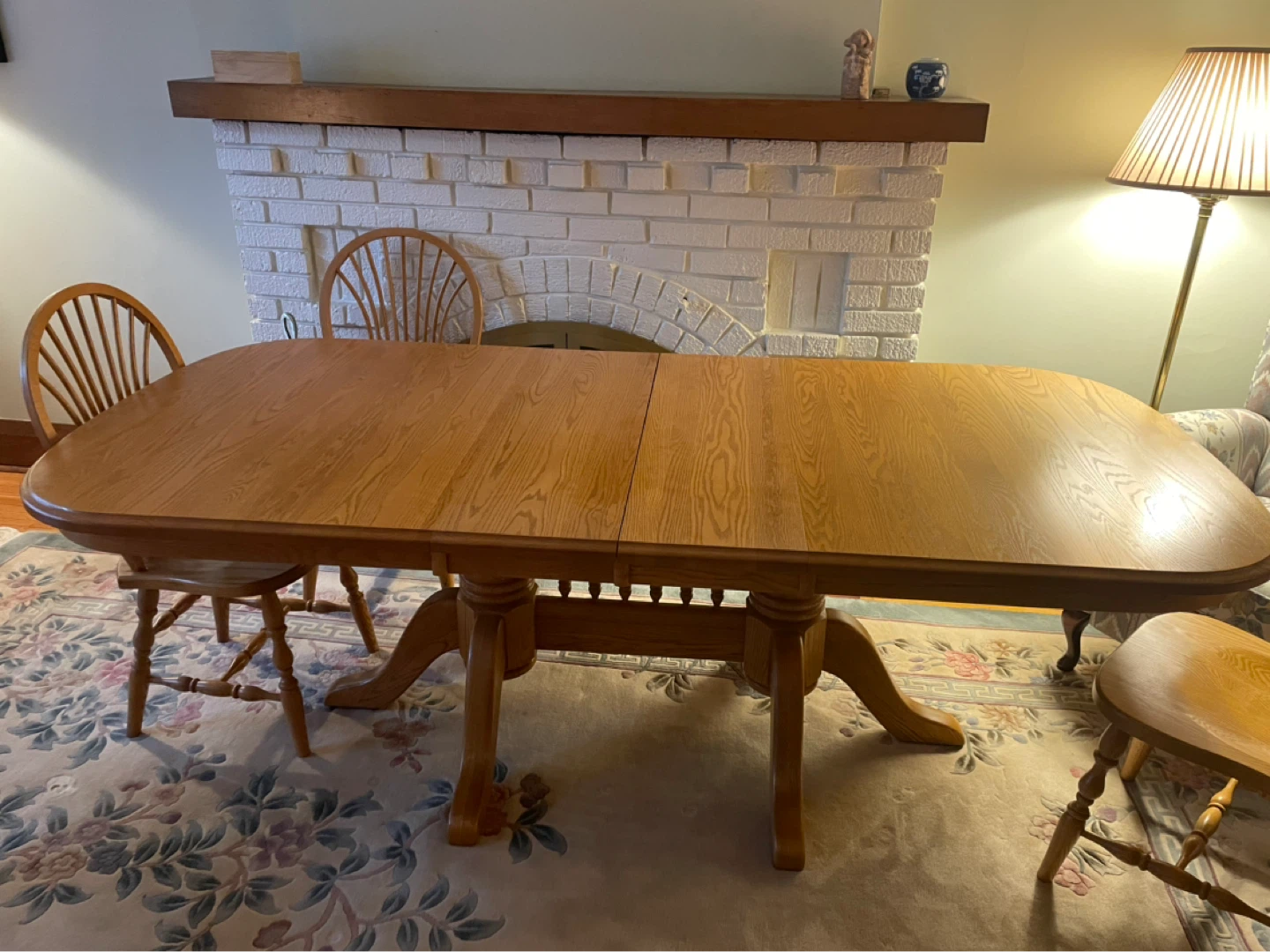 Oak Dining Table and Chairs Set