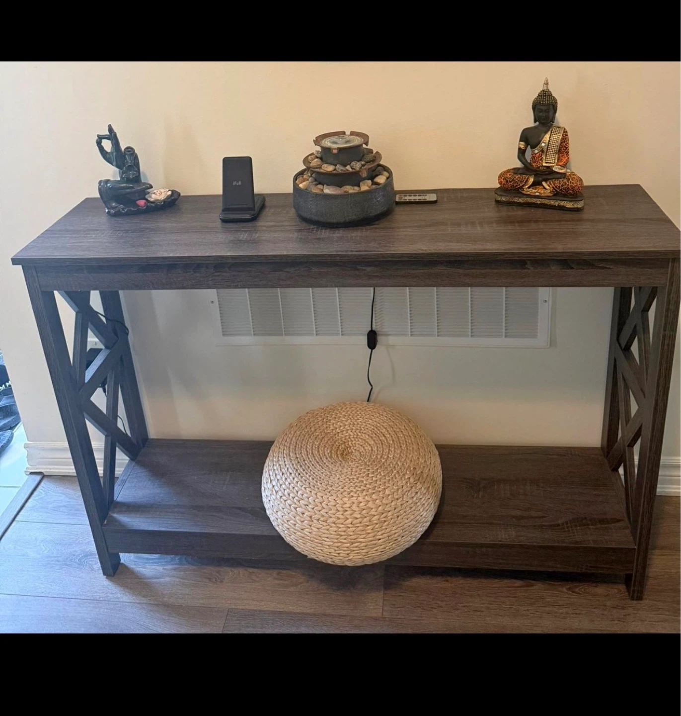 Rustic Console Table / Sofa Table with Storage Shelf
