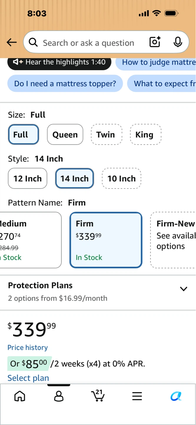 Brand new bed