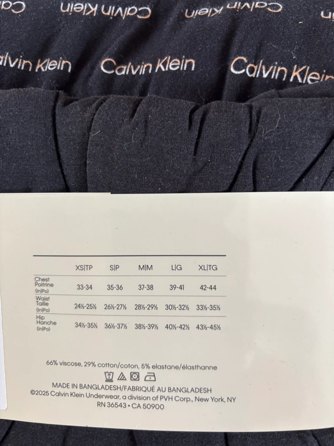 Ladies Calvin Klein Cotton Blend Pant Set - Black - XL/TG - photo 2