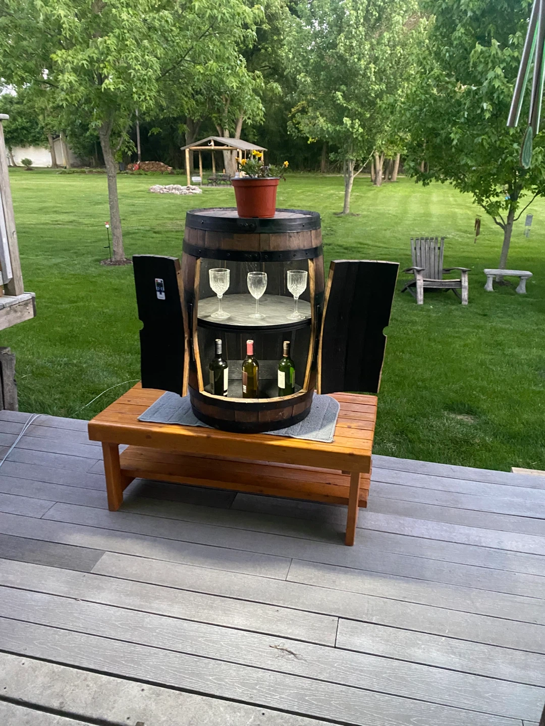 Whiskey Barrel Liquor Cabinet - photo 3