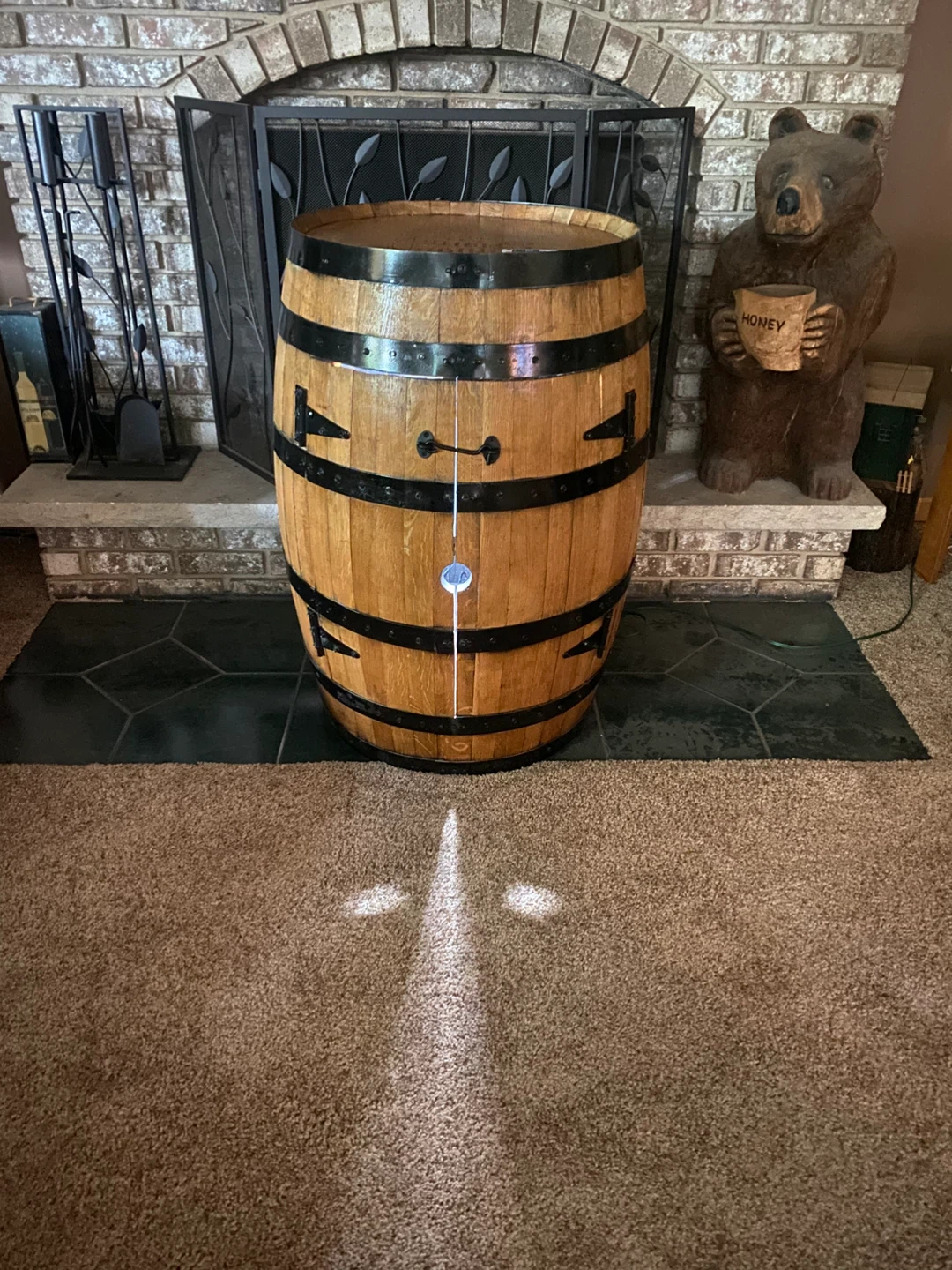 Whiskey Barrel Liquor Cabinet - photo 2
